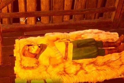 My guy in Runescape Dragonwilds is so ready for a nap