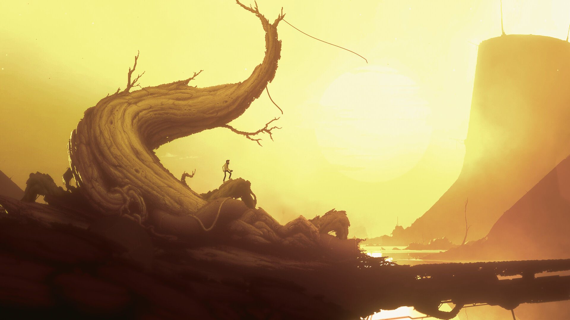 A screenshot from puzzle platformer Bionic Bay