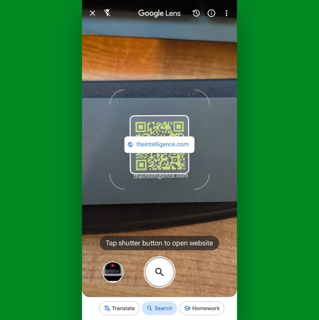 Google Lens Android: Scan codes