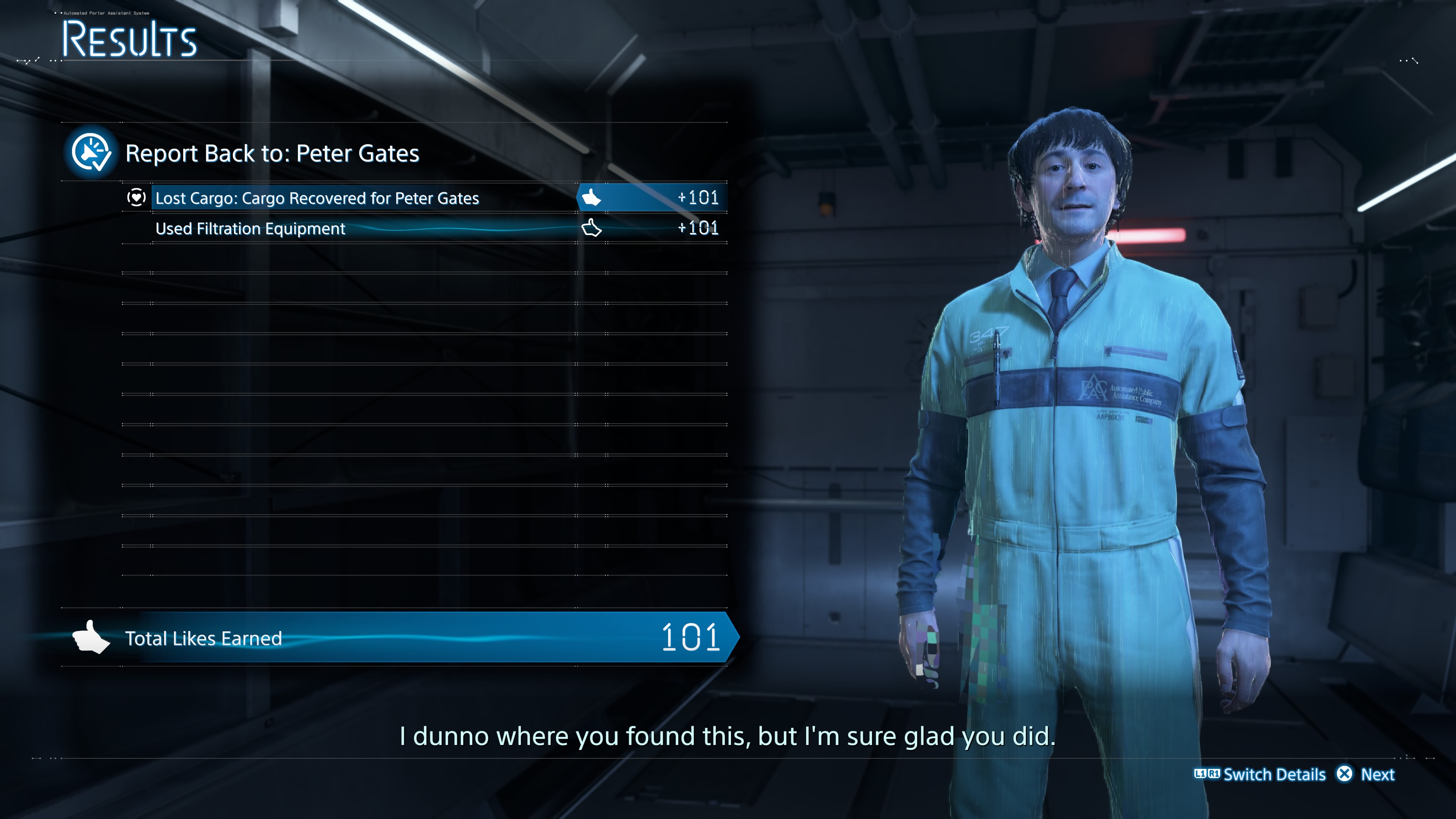 Death Stranding 2 Magellan Evaluation - After fast travel 