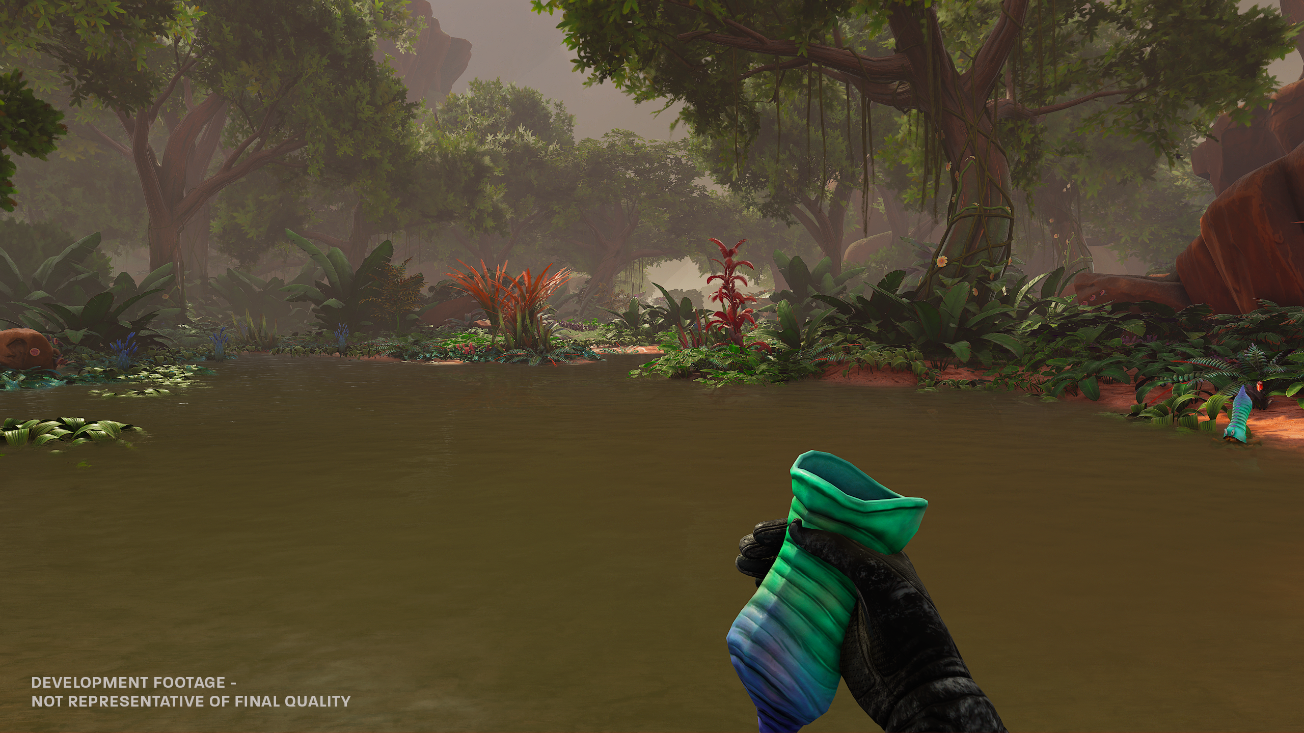 Screenshot from survival game Blind Descent