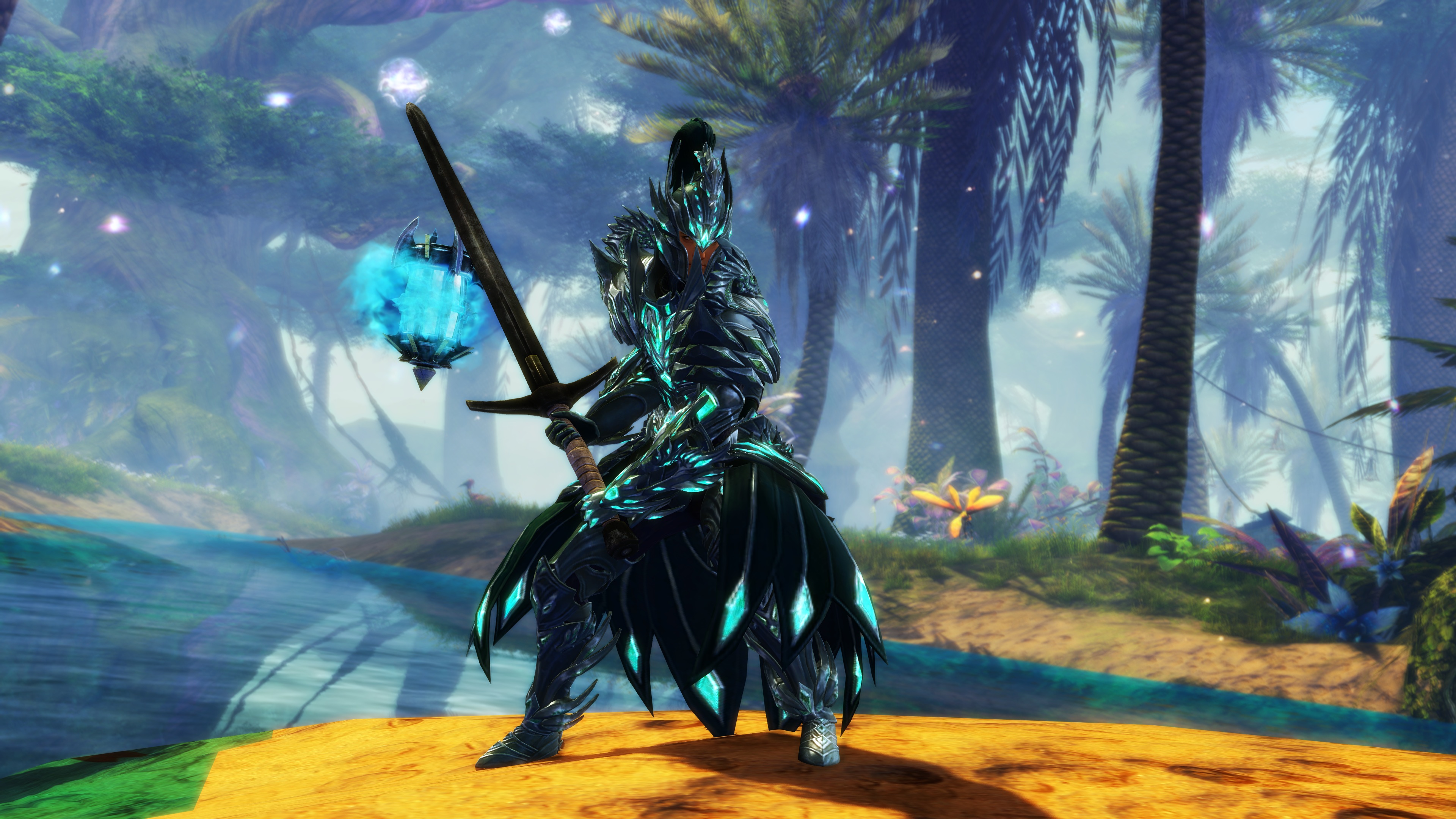 Guardian with a spooky lantern.