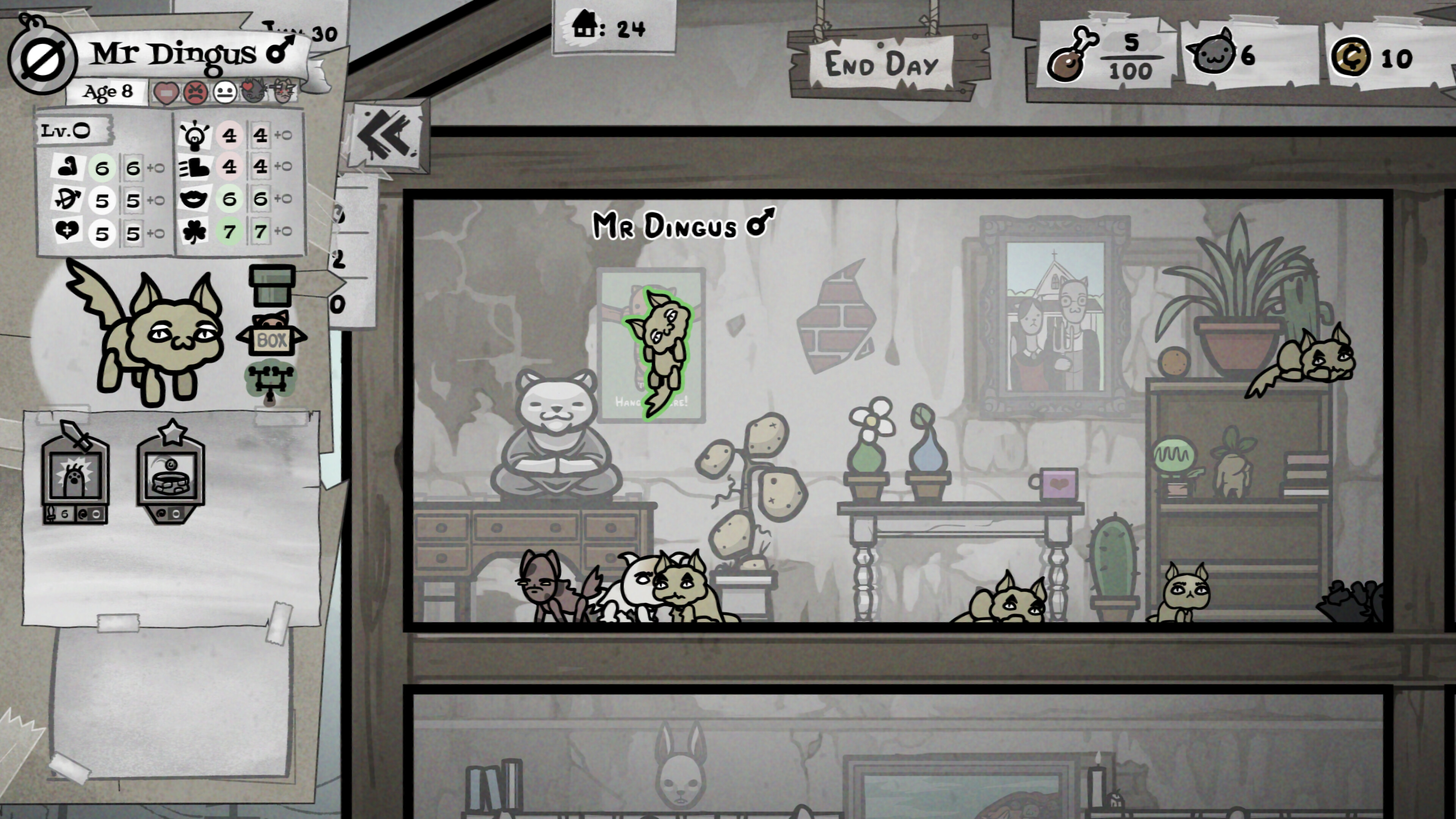 Mewgenics pre-release screenshot.