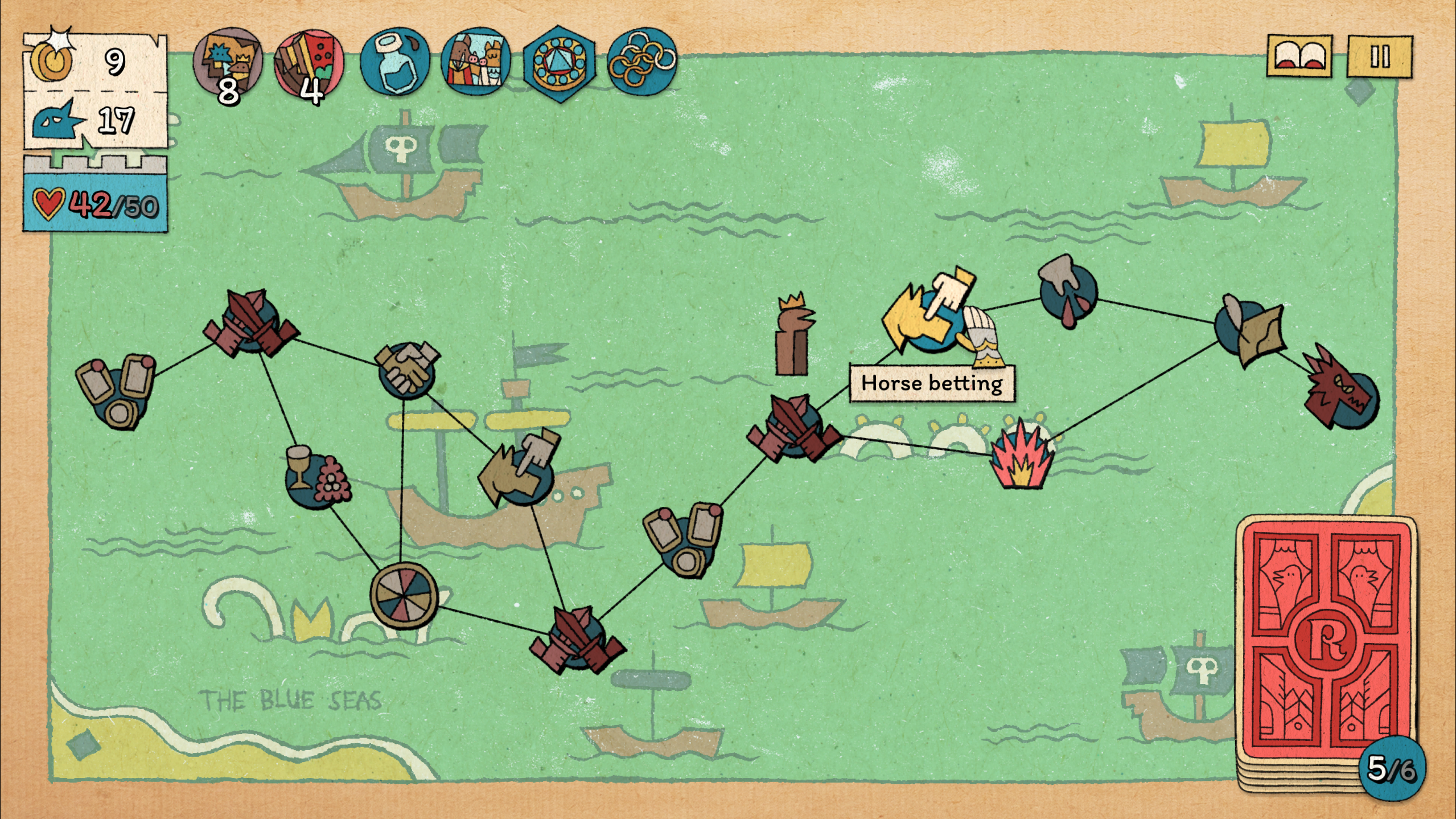 The overworld map in The Royal Writ.