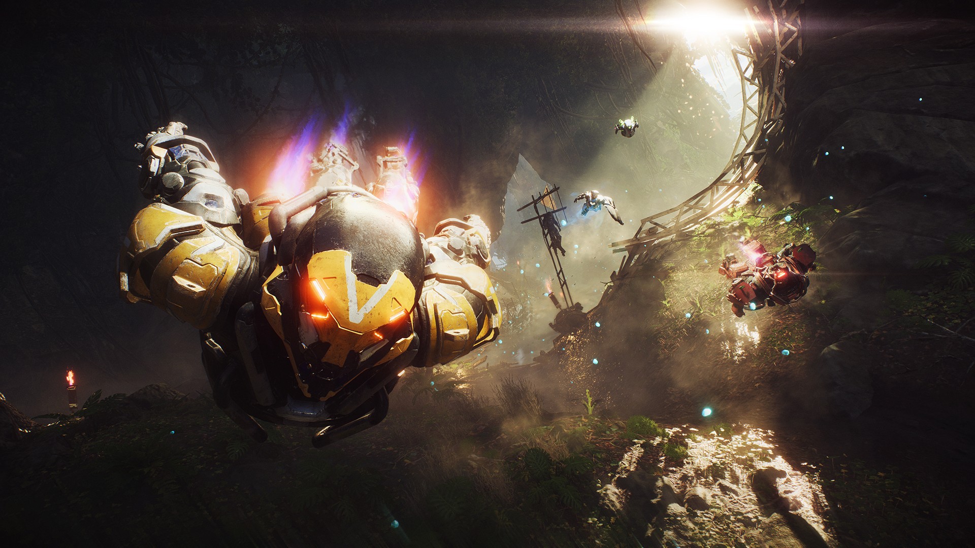 Javelins flying in Anthem.