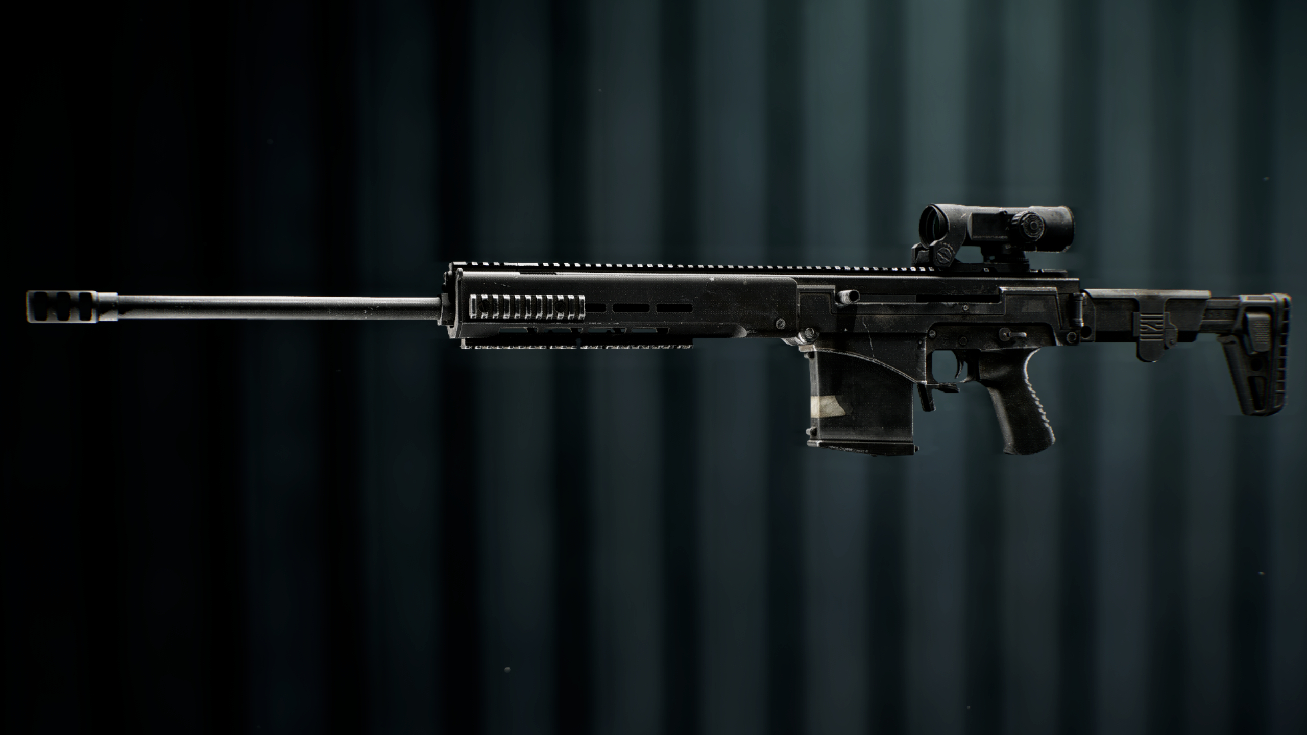 Battlefield Redsec best guns: A side-on view of the SVK DMR against a dark blue background.