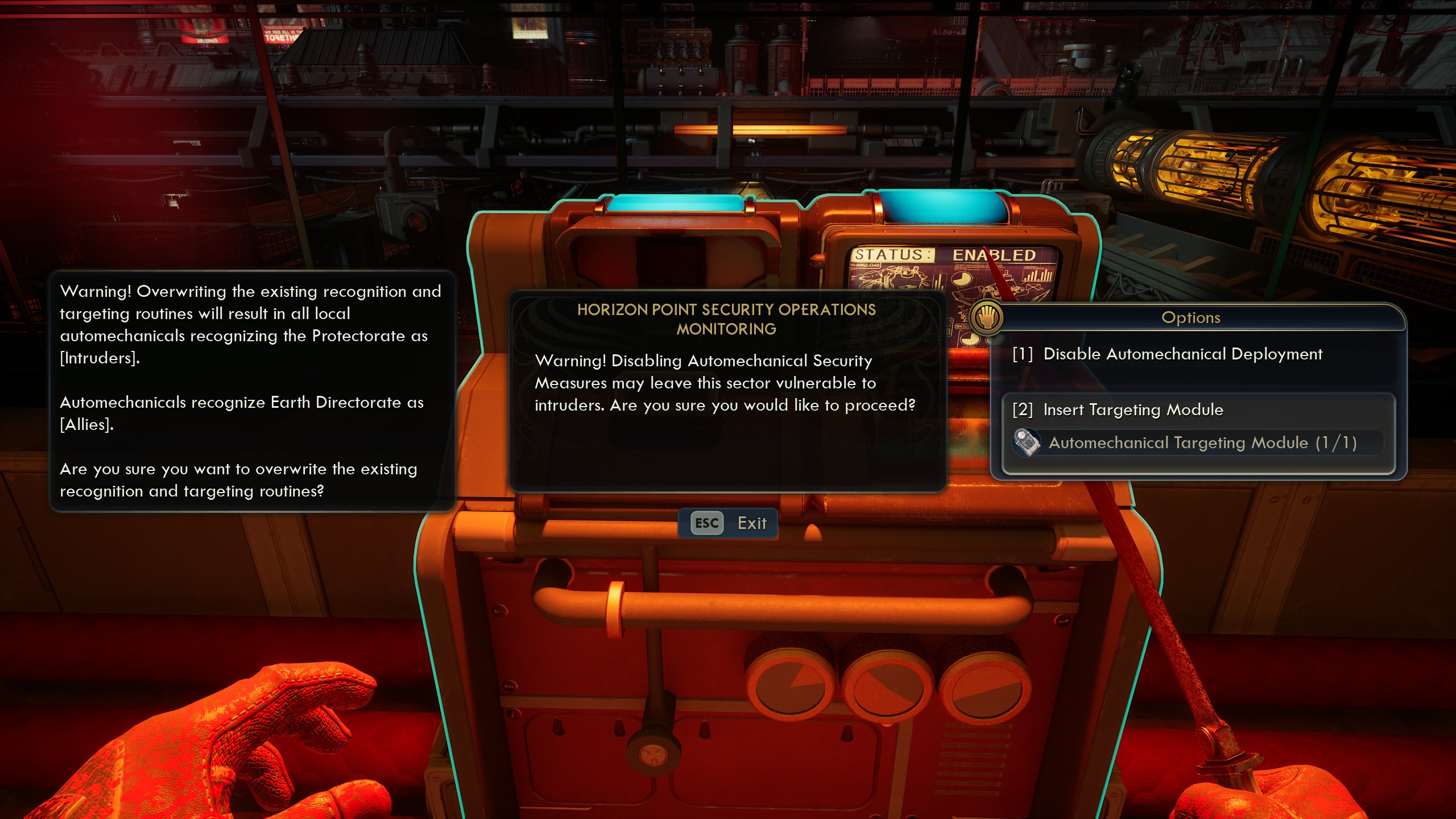 Outer Worlds 2 Automechanical Targeting Module choice