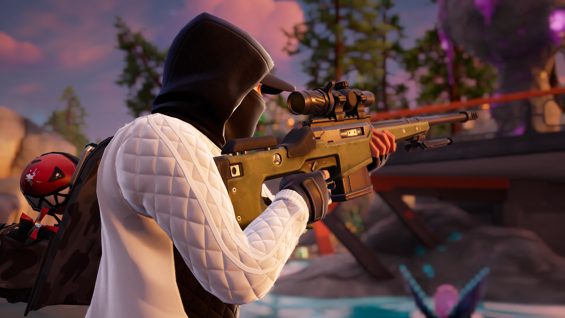 The Falcon Eye sniper in Fortnite.