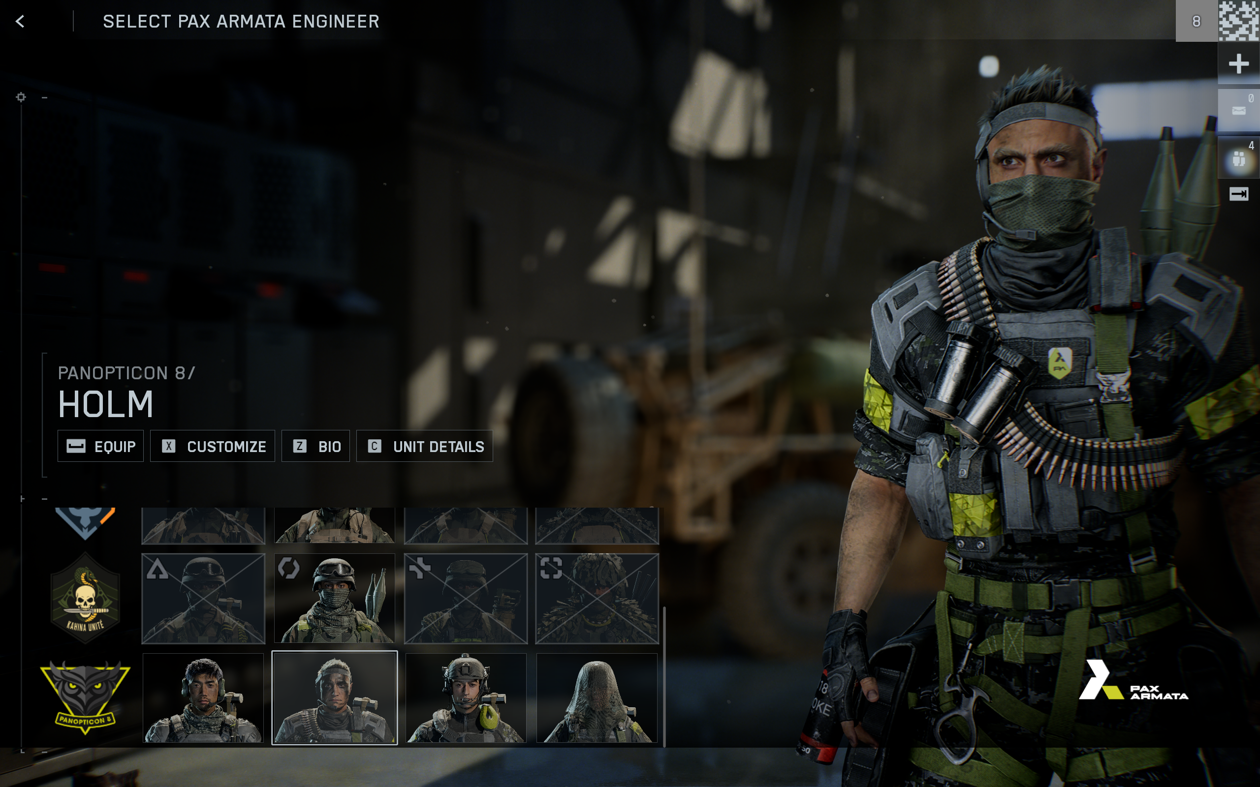 Battlefield 6 Season 1 skins: The Holm skin in the soldier customisation menu.