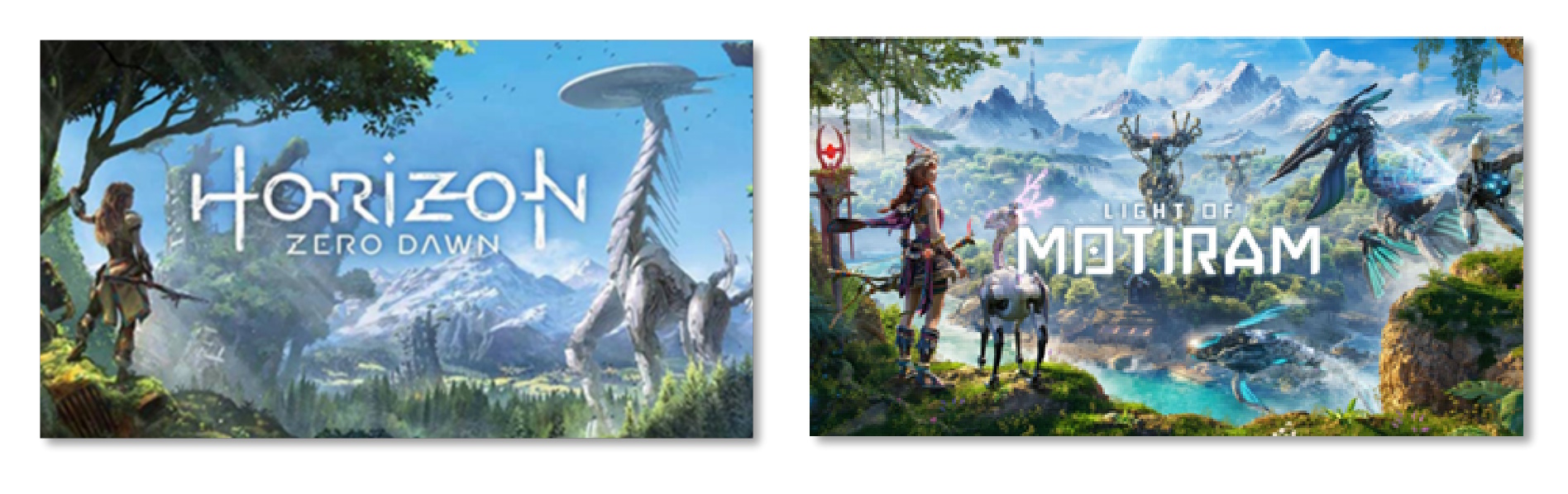 Comparison of Horizon Zero Dawn and Light of Motiram key art