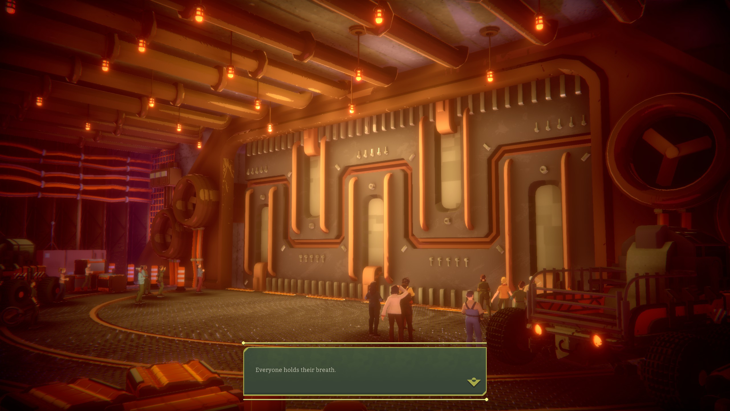 Mechanical wall during story scene in Generation Exile