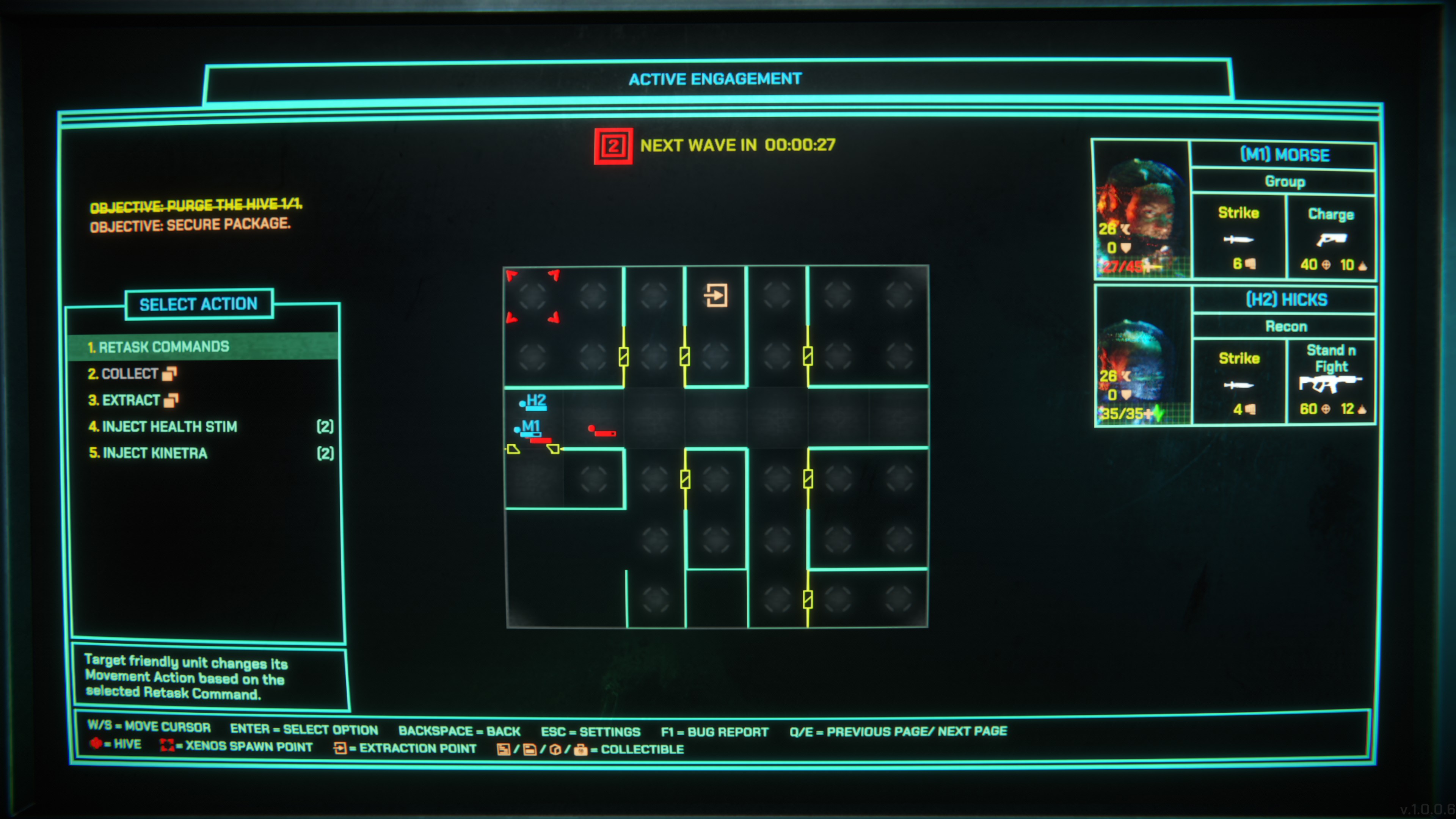 Xenopurge computer screen