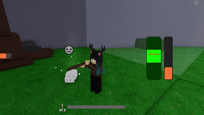 A 99 Nights in the Forest Player taming a Bunny