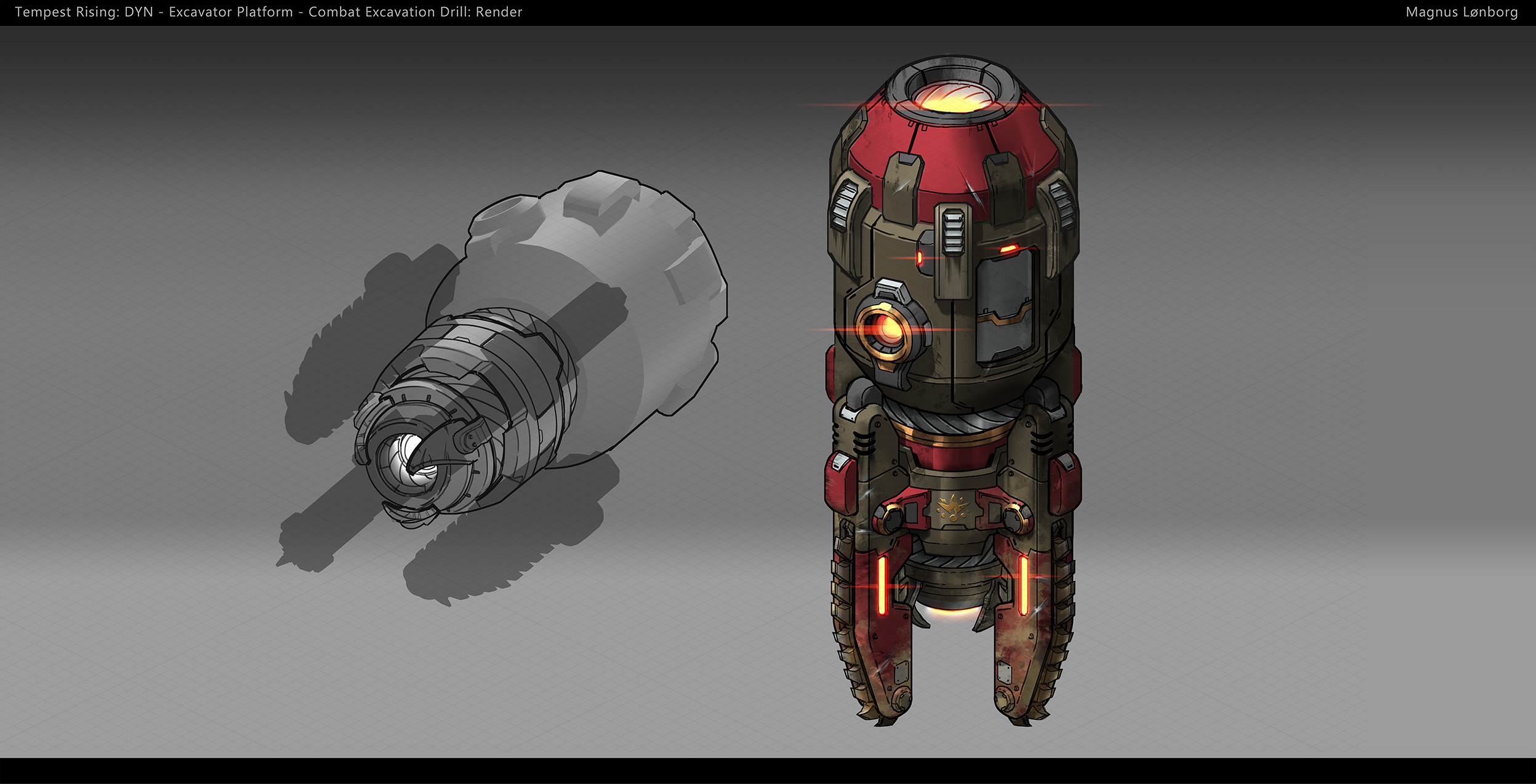 Concept art of a drill pod in Tempest Rising