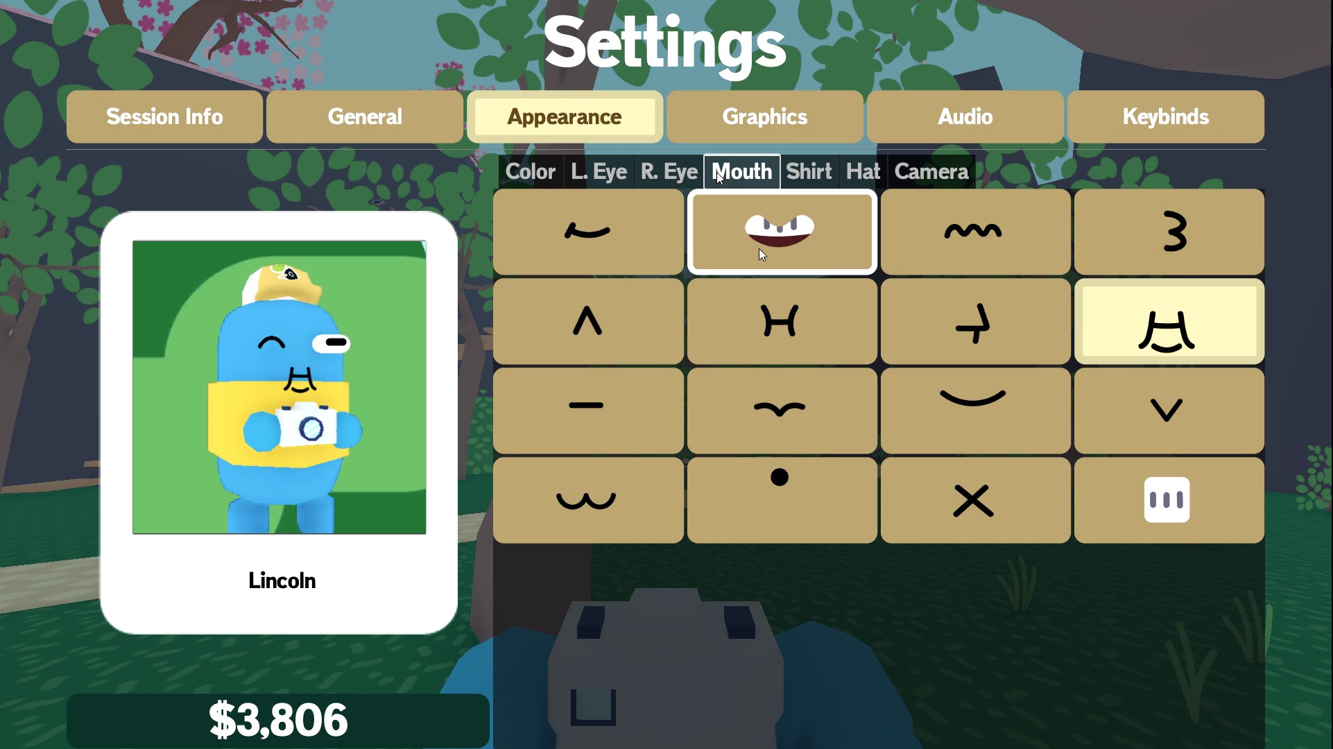 A player character in Flock Around wearing a hat and yellow shirt. He looks awful.