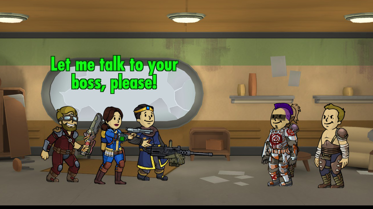 Lucy from the Fallout show in Fallout Shelter