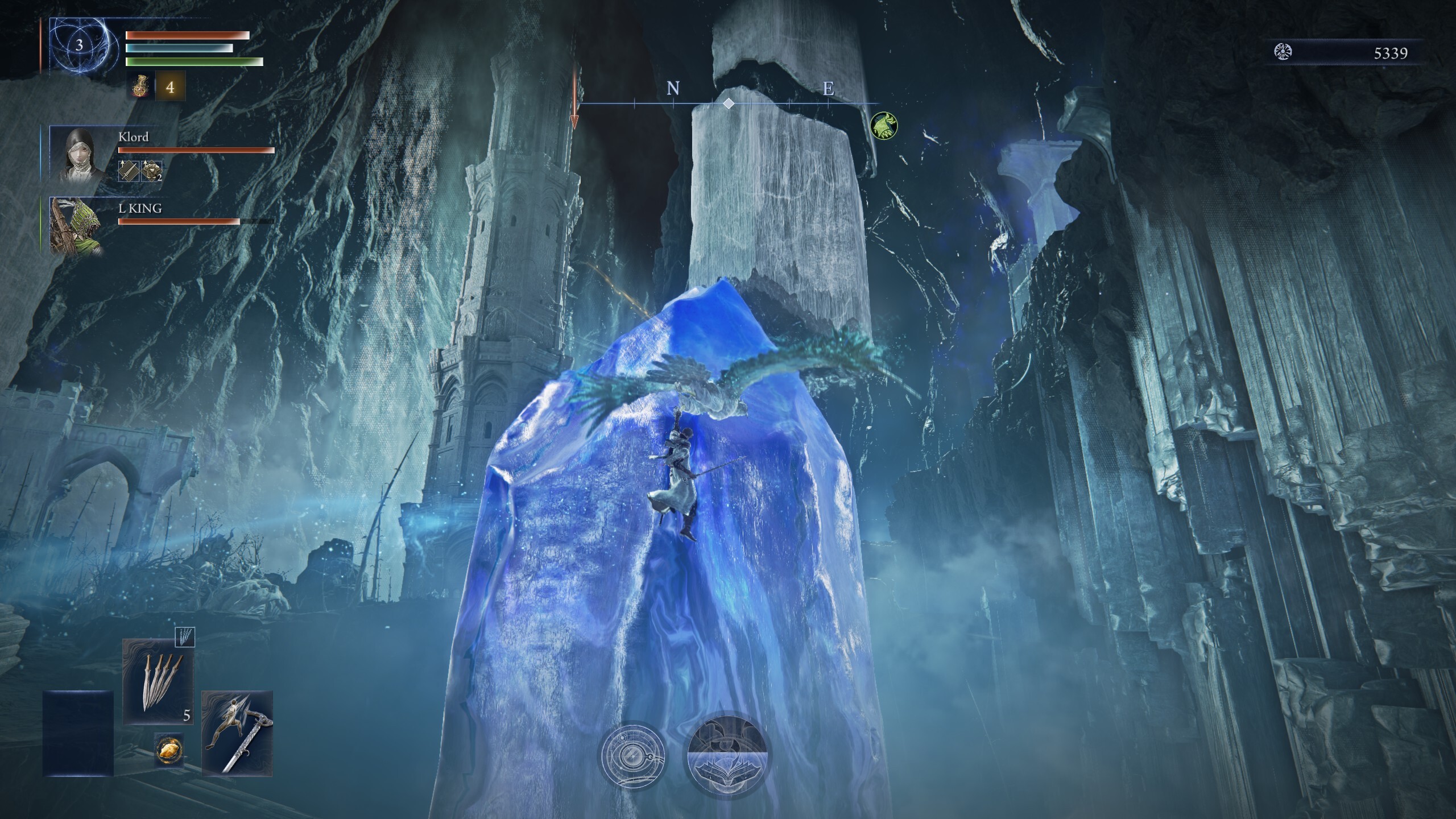 Flying past the big gem in the middle of the Forsaken Hollows map.
