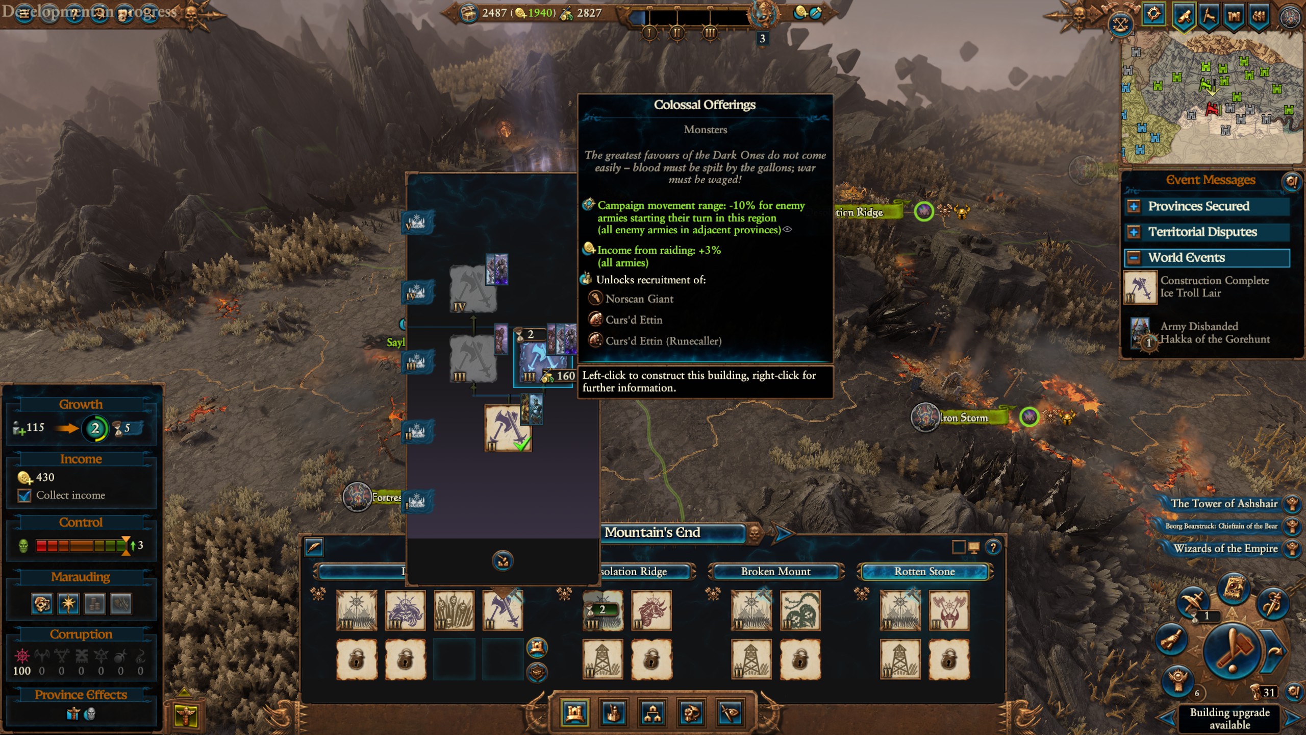 Total War: Warhammer 3 Tides of Torment - Spoils buildings