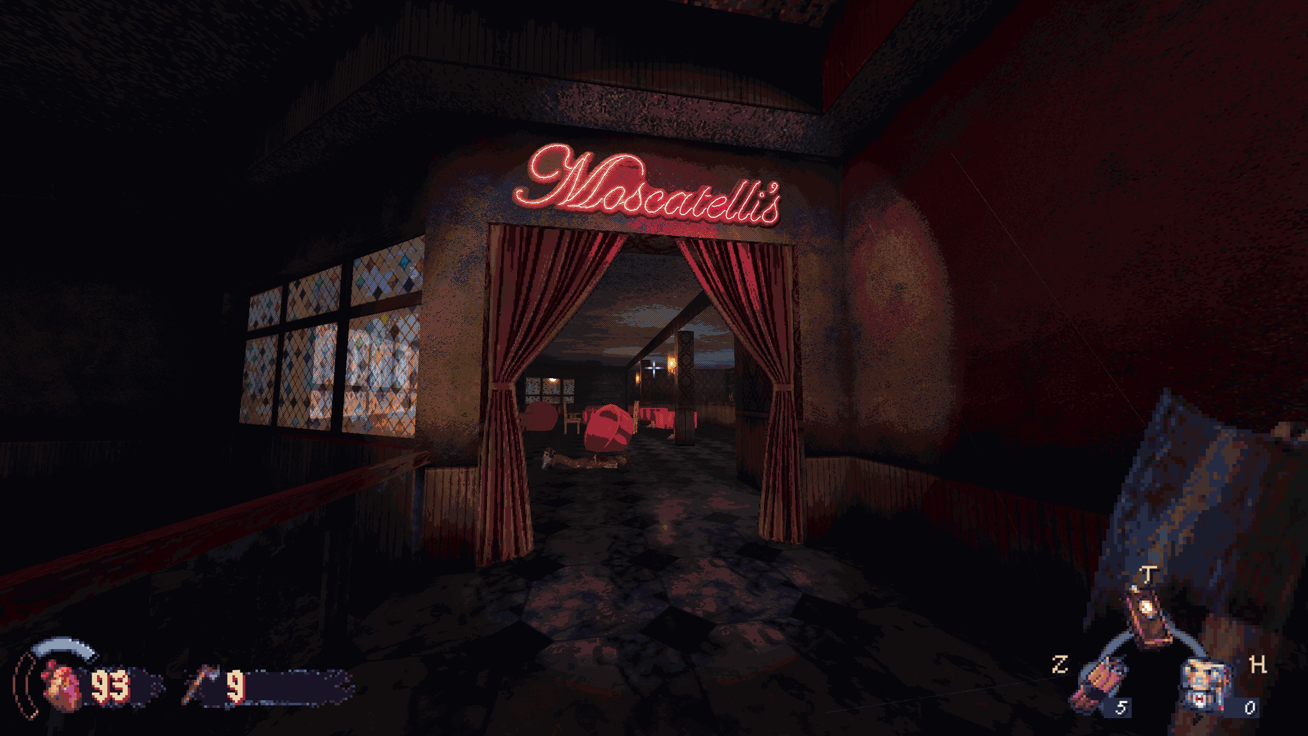 Cultic darkened italian restaurant