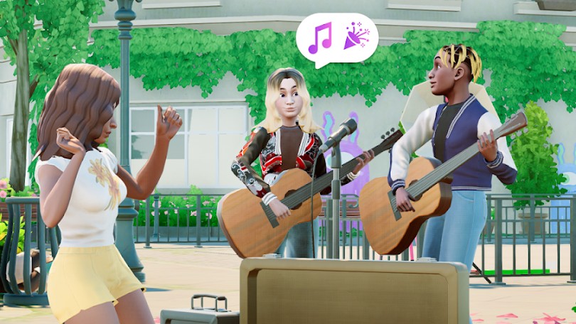 An official screenshot for "City Life Game with Friends" on Google Play.