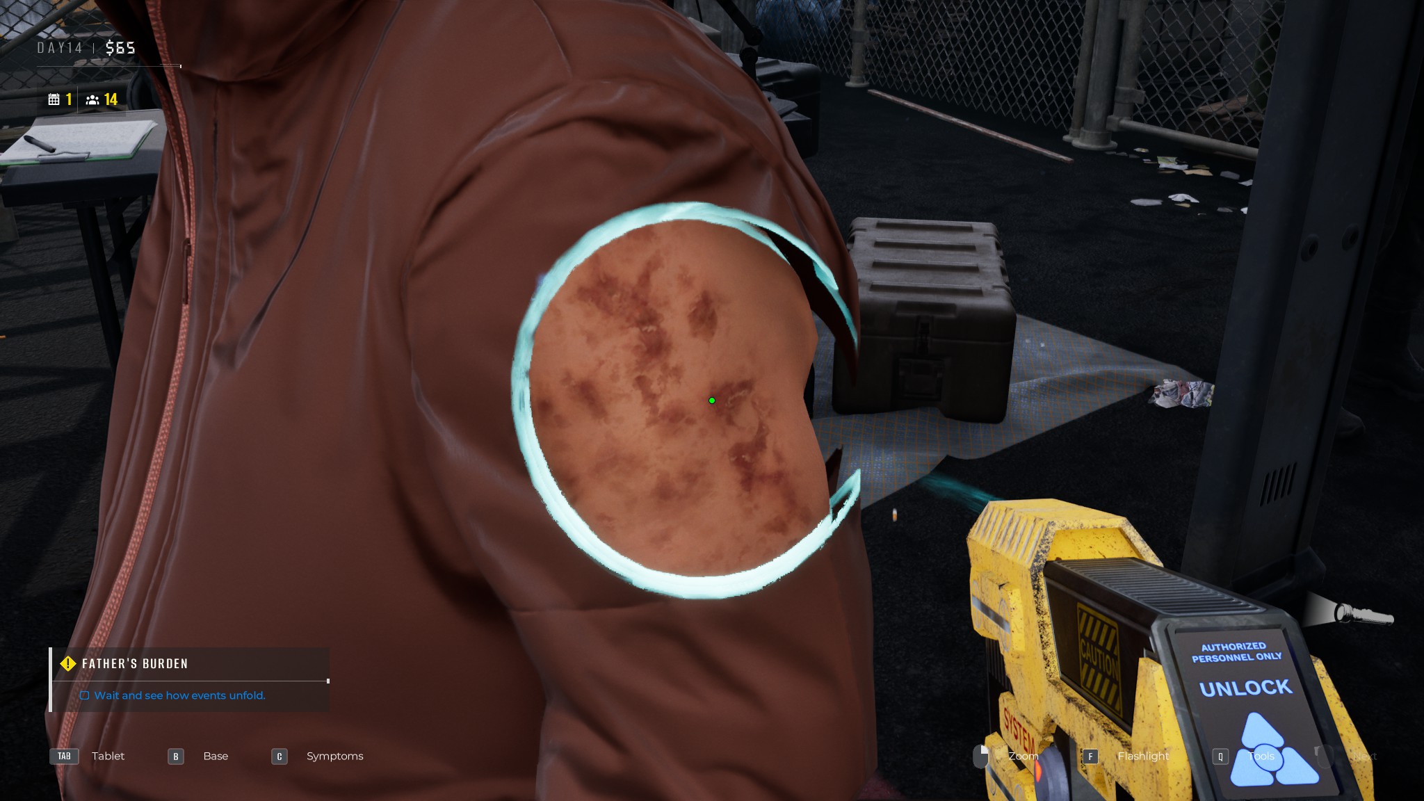 A rash being examined