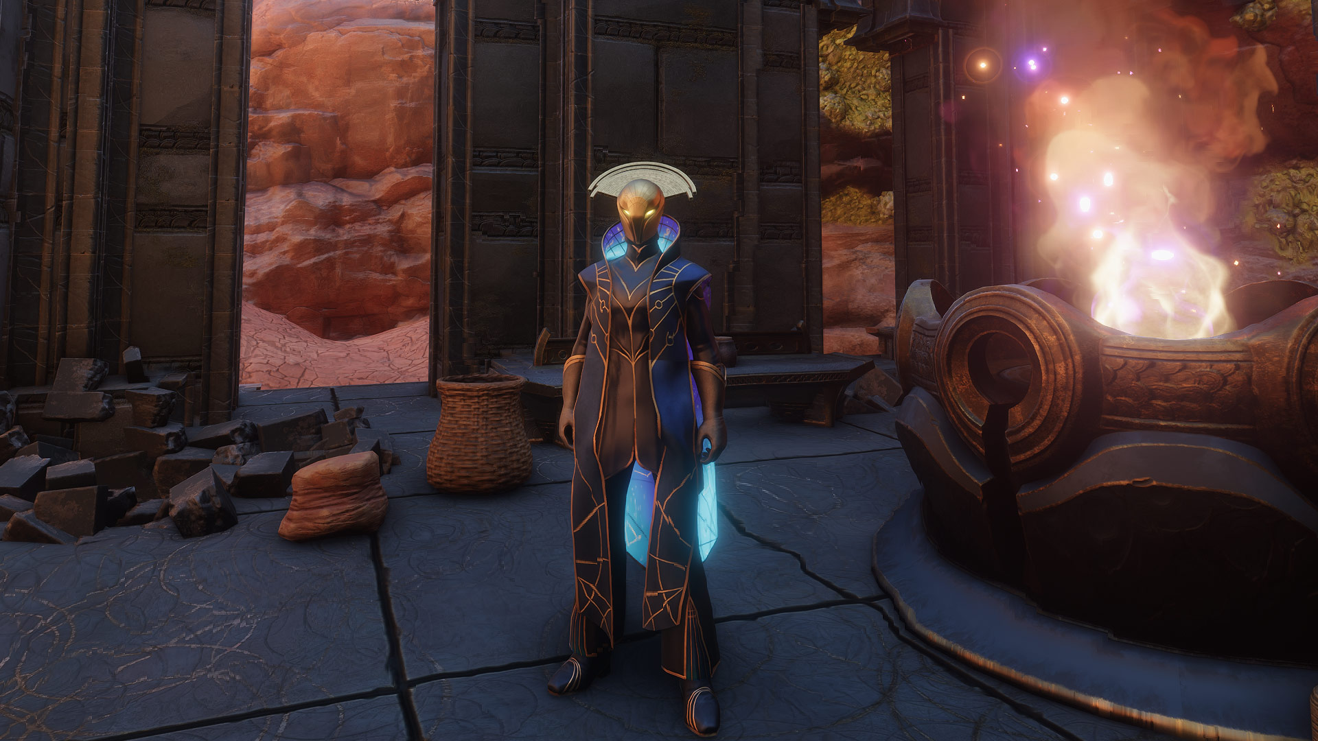 The Scholar of the Empyrean cosmetic set in Enshrouded
