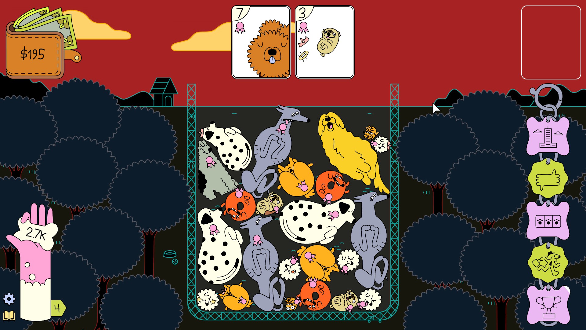 A very full pit in Dogpile.