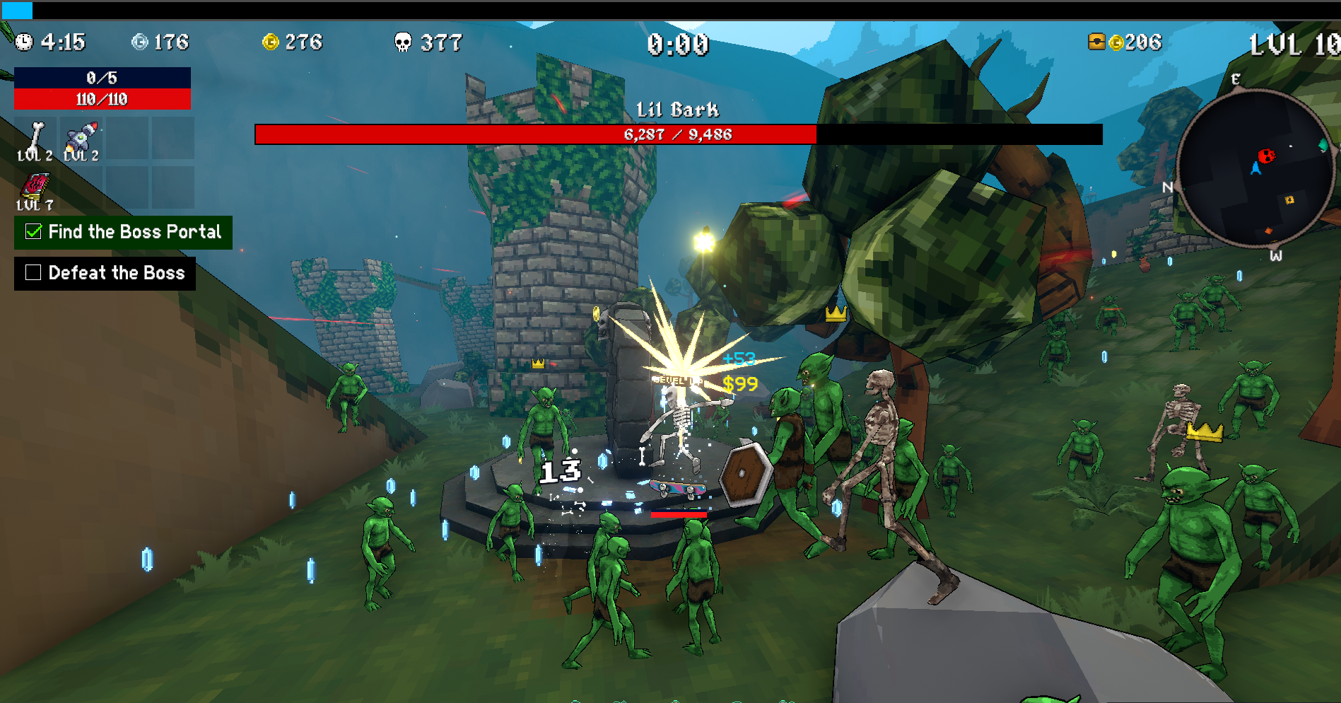 A skeleton levels up.