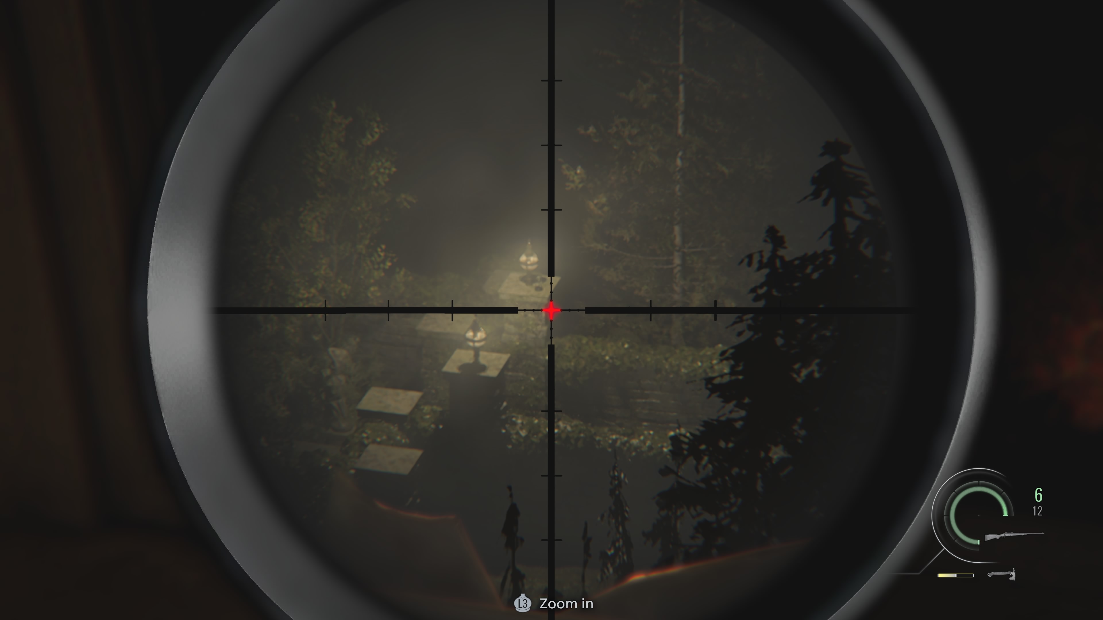 Resident Evil Requiem Mr. Raccoon - Gate pillar with lights