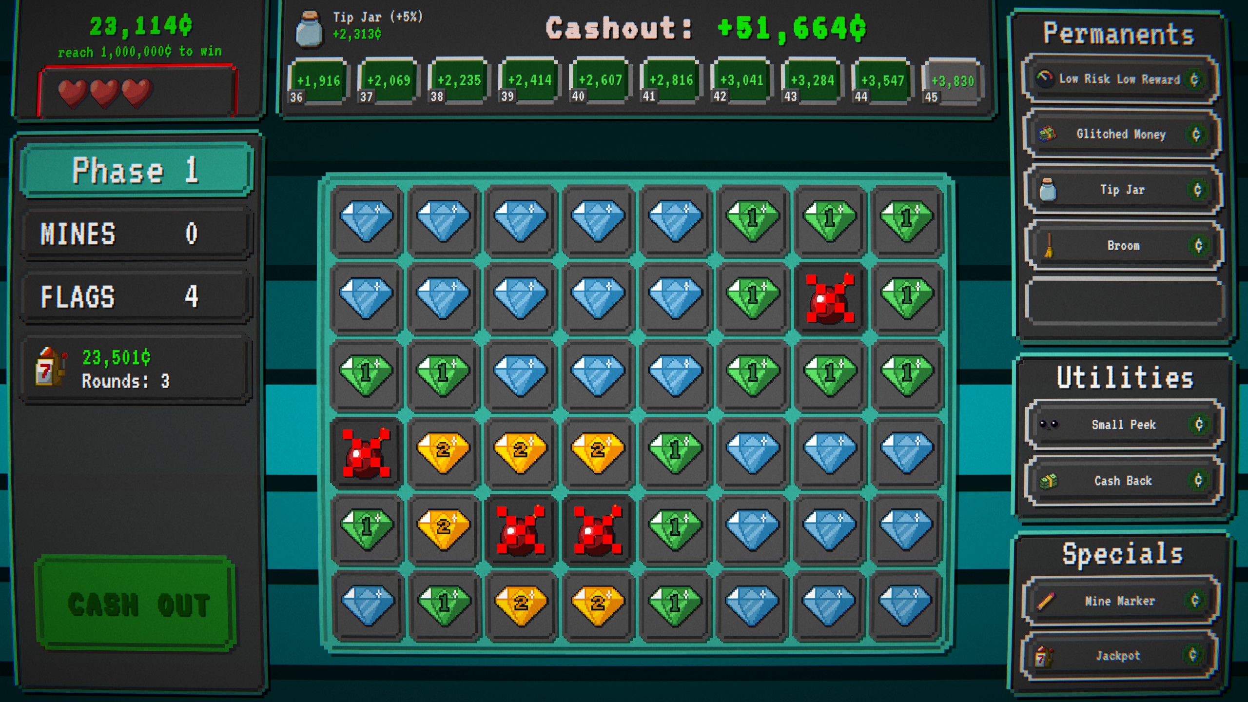 A Minesweeper-like roguelike