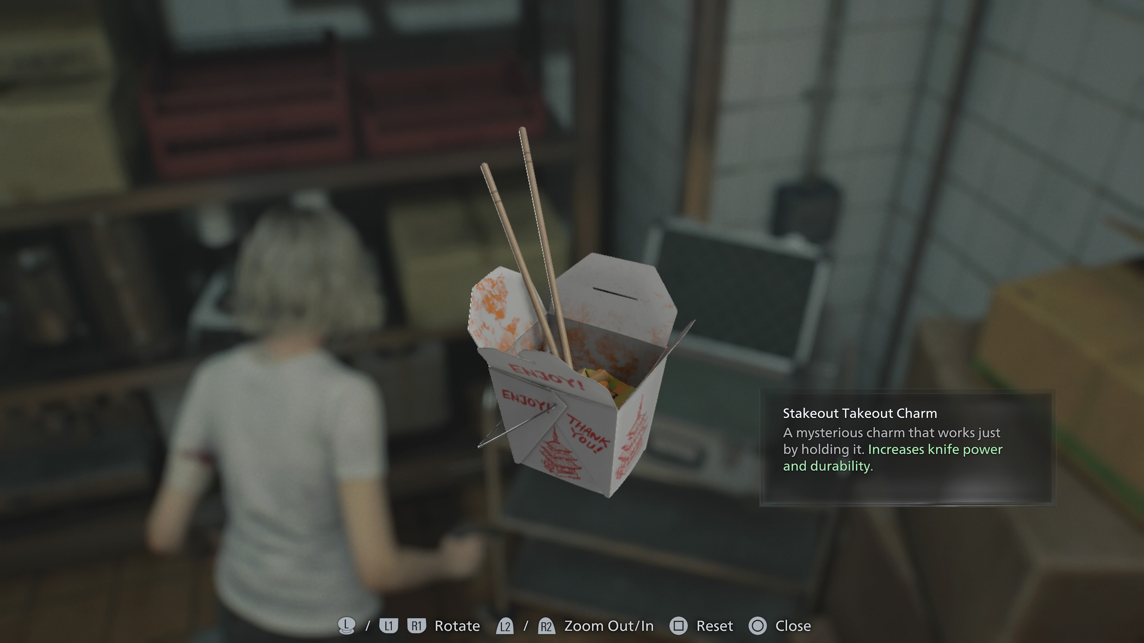 Resident Evil Requiem chef - Stakeout Takeout Charm