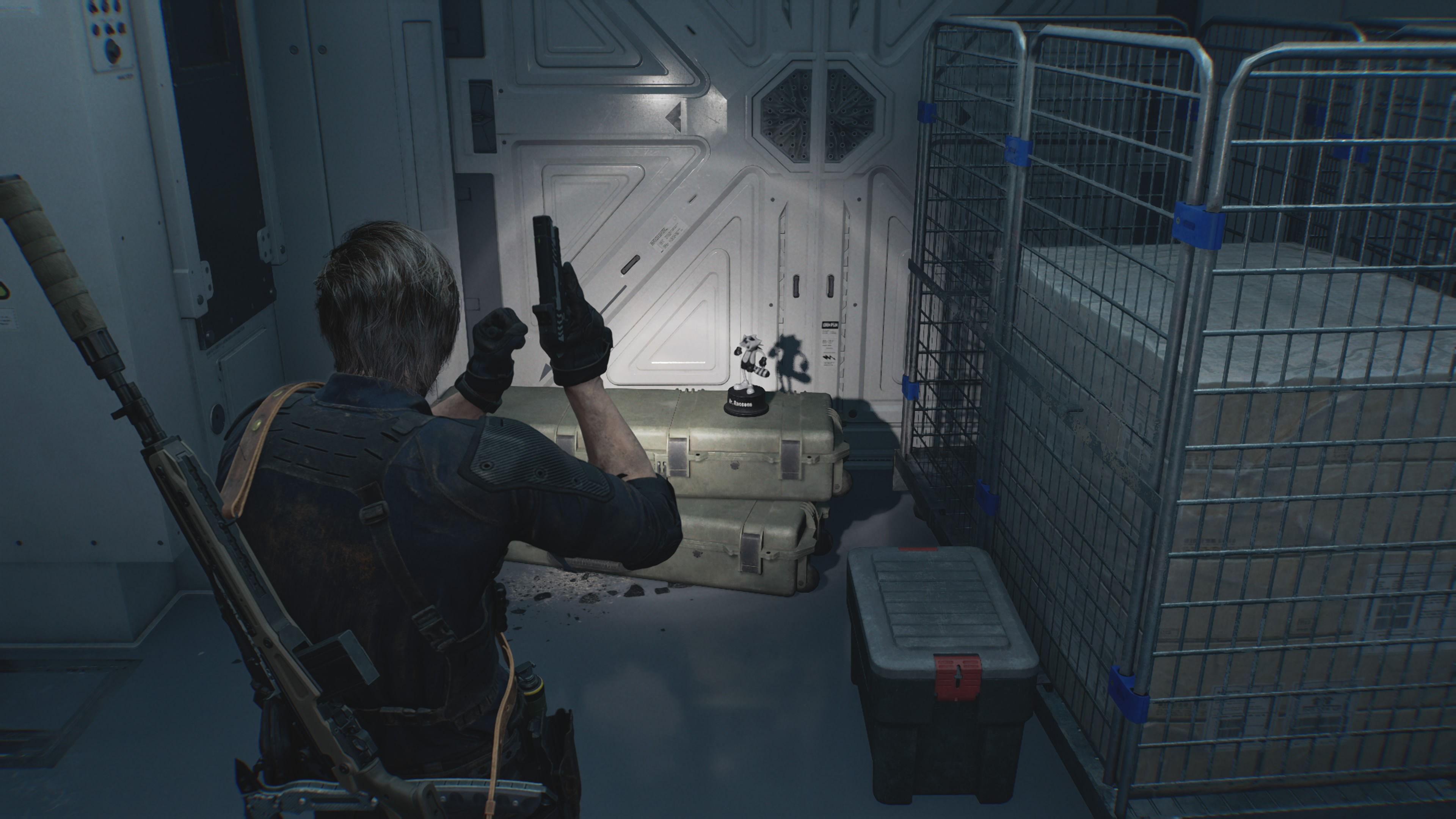 Resident Evil Requiem Mr. Raccoon on a case