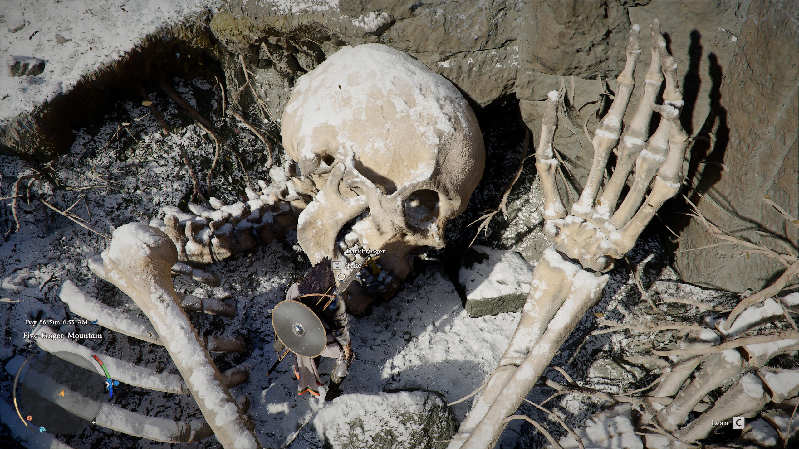 Crimson Desert Darkbringer in skeleton's mouth