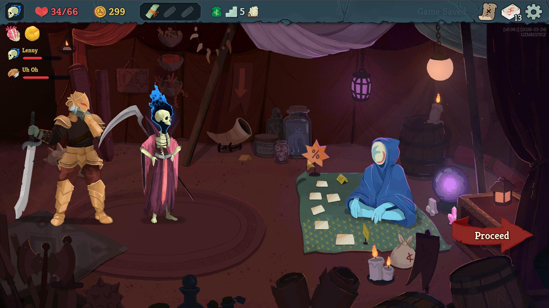 Slay the Spire 2 co-op party of two talking to the Shopkeeper