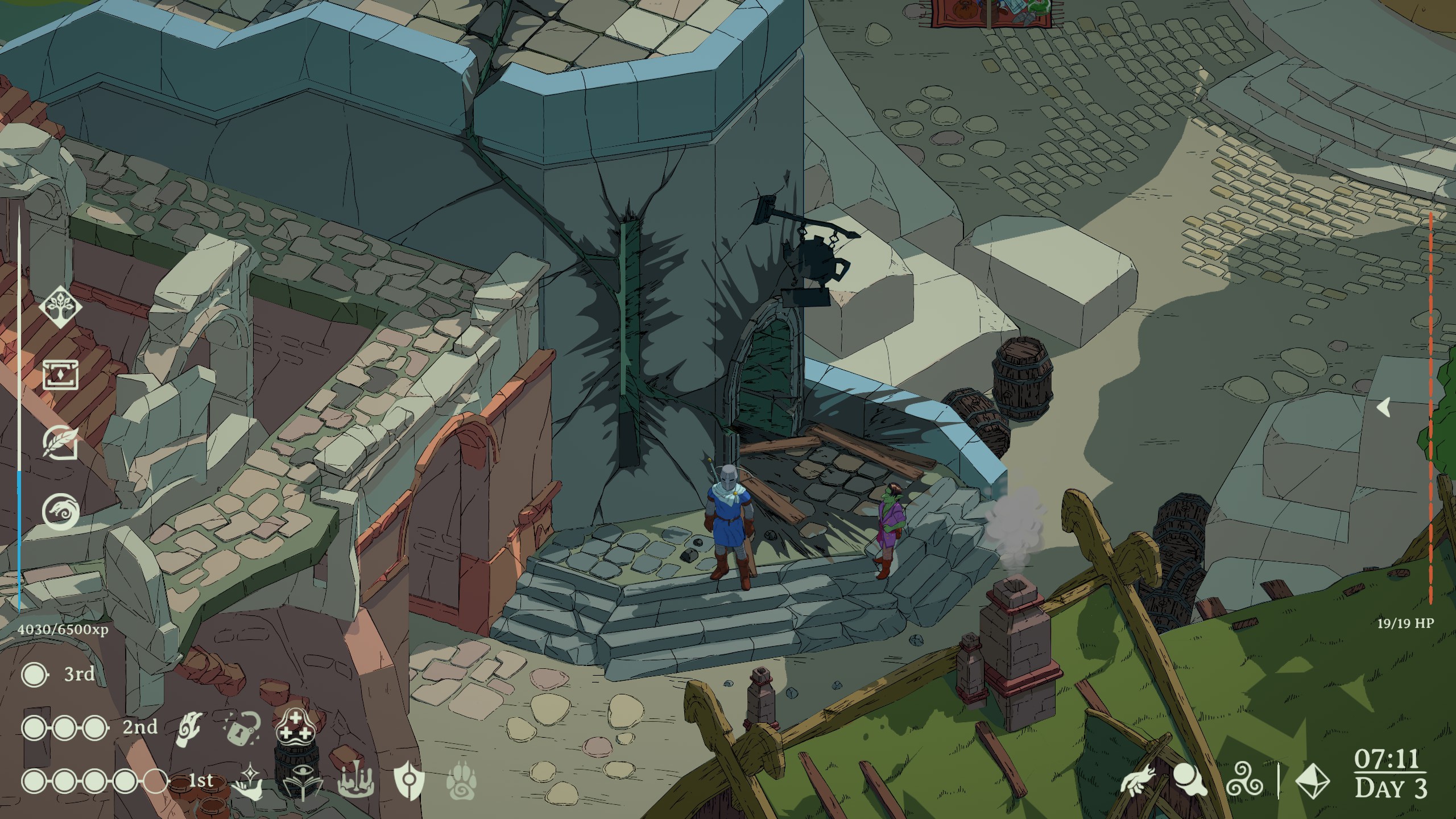 Esoteric Ebb screenshot at the exploded tea shop.