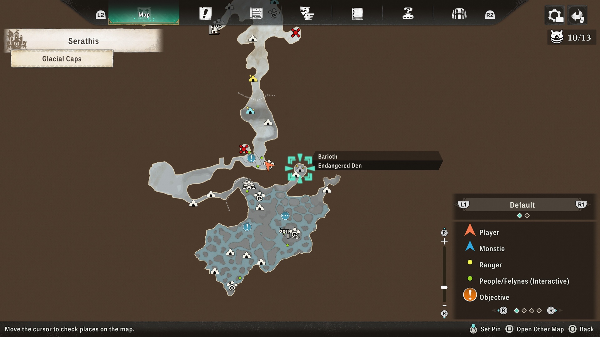 A map of Invasive Khezu's location