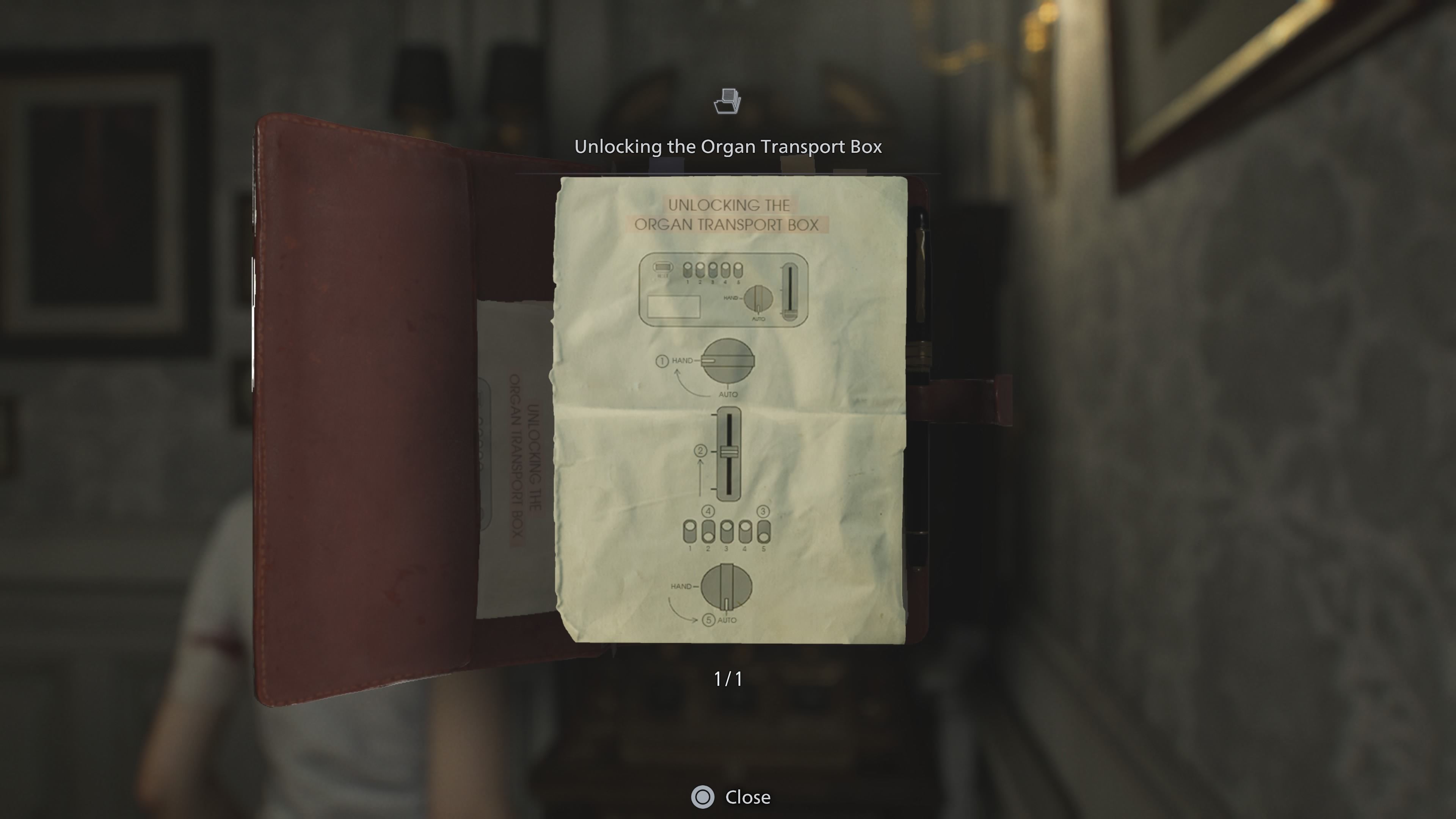 Resident Evil Requiem Organ Transport Box instructions