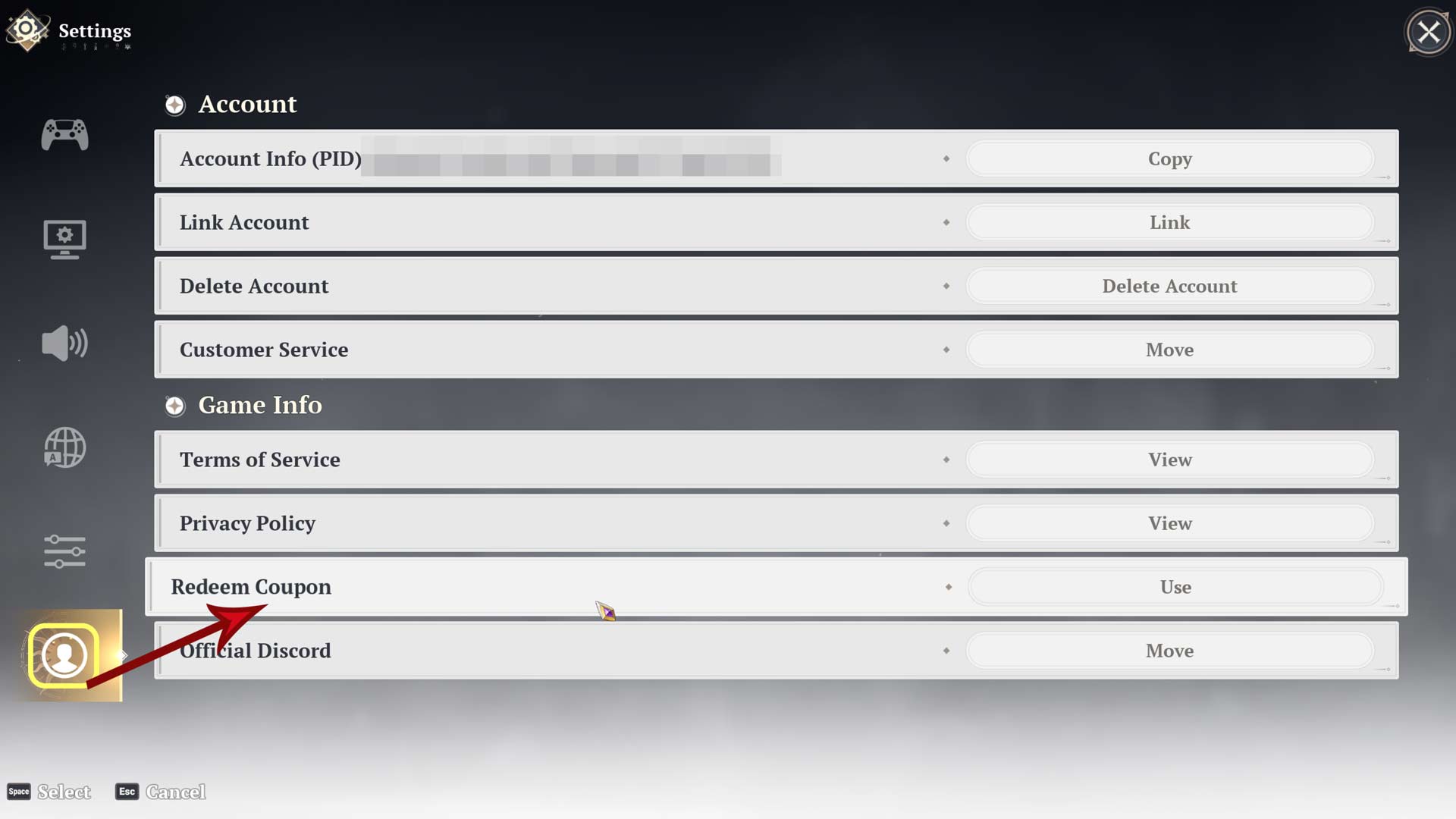 The Seven Deadly Sins: Origin window showing 