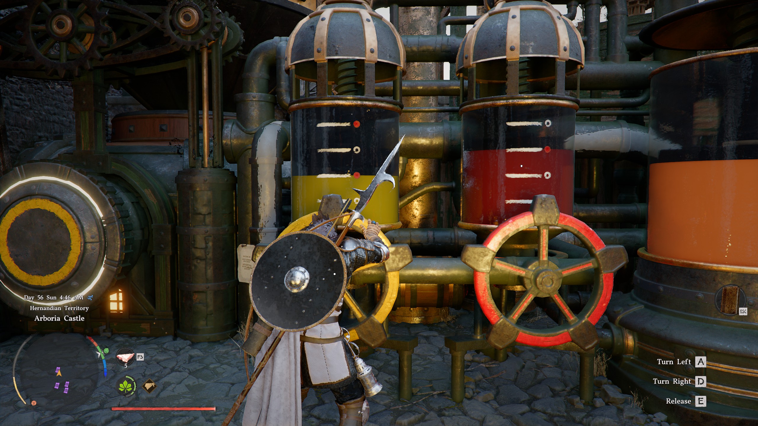 Crimson Desert Arboria Castle puzzle - Liquid tanks