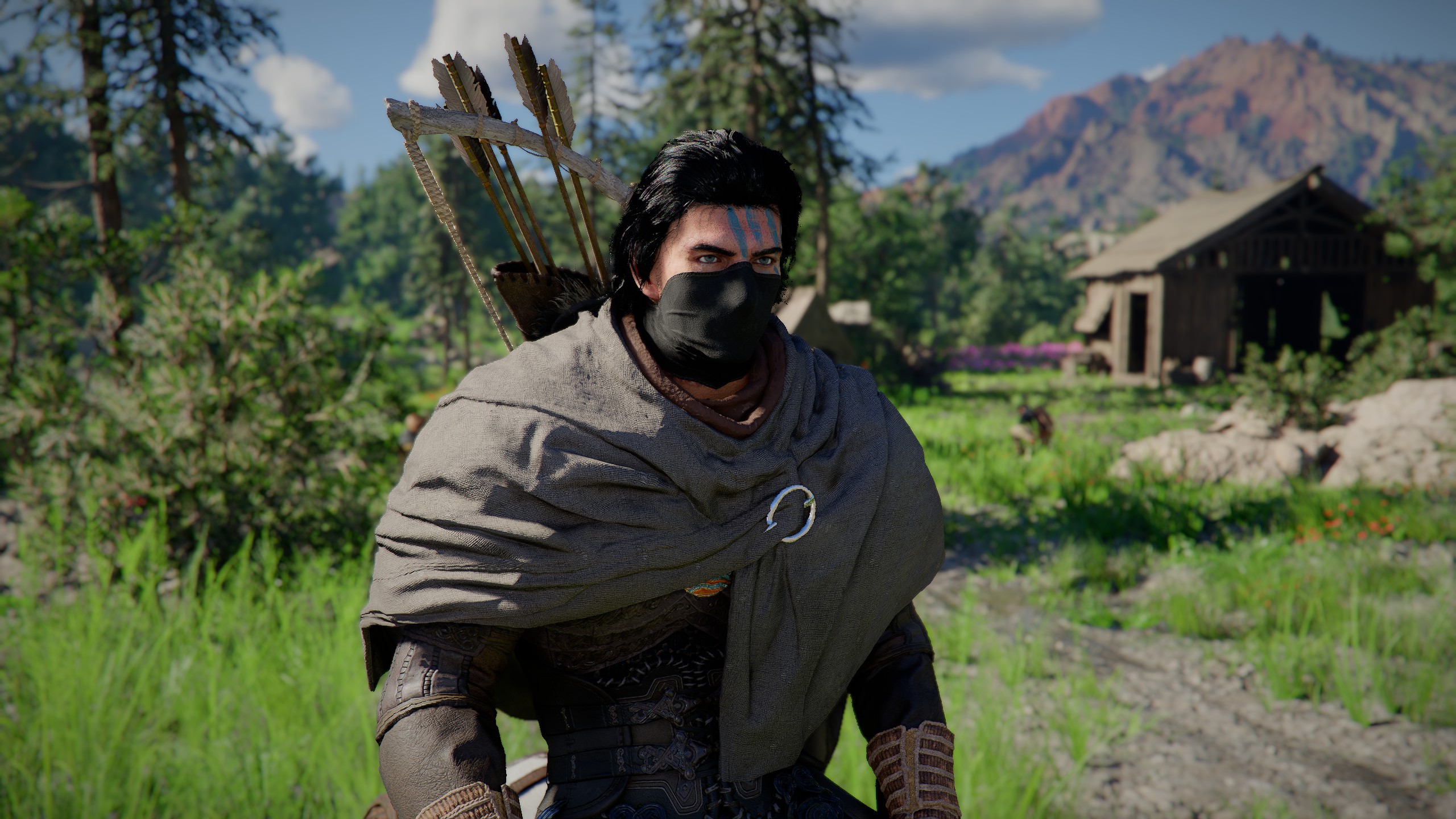 Kliff donning a mask, to do crimes.