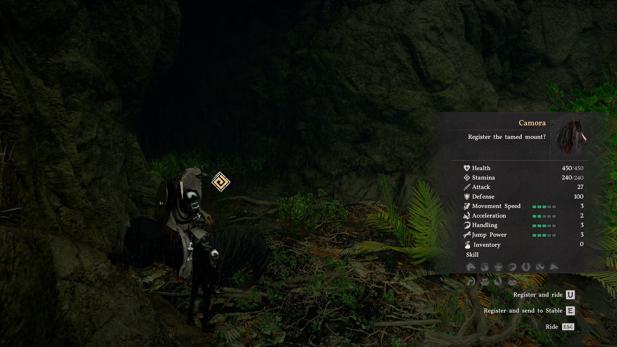 Crimson Desert legendary horses - Camora tamed