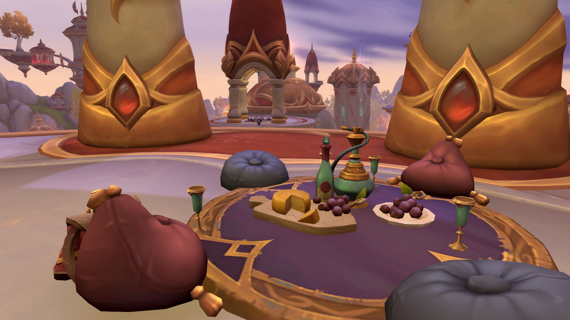 Several images of Silvermoon from World of Warcraft: Midnight.