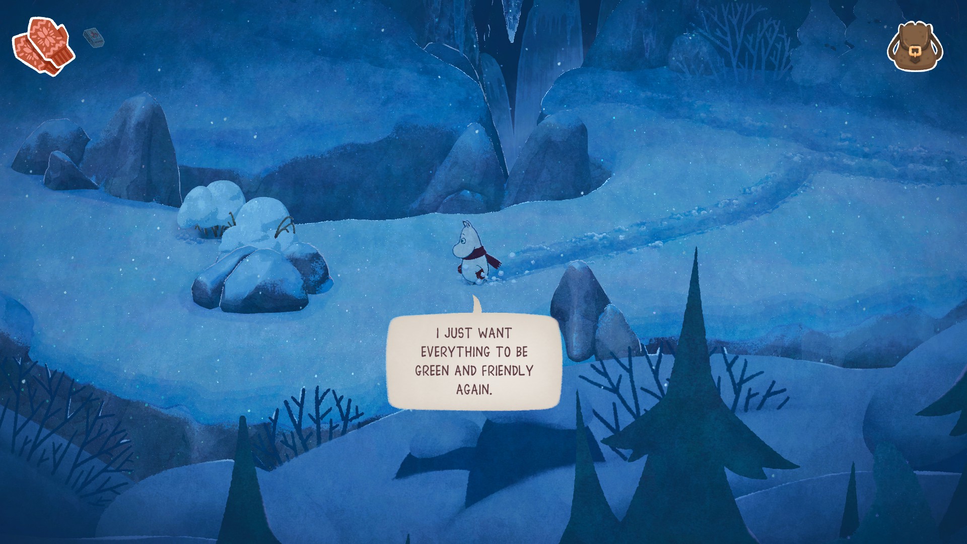 Moomintroll: Winter's Warmth, a cozy game based on the books by Tove Jansson