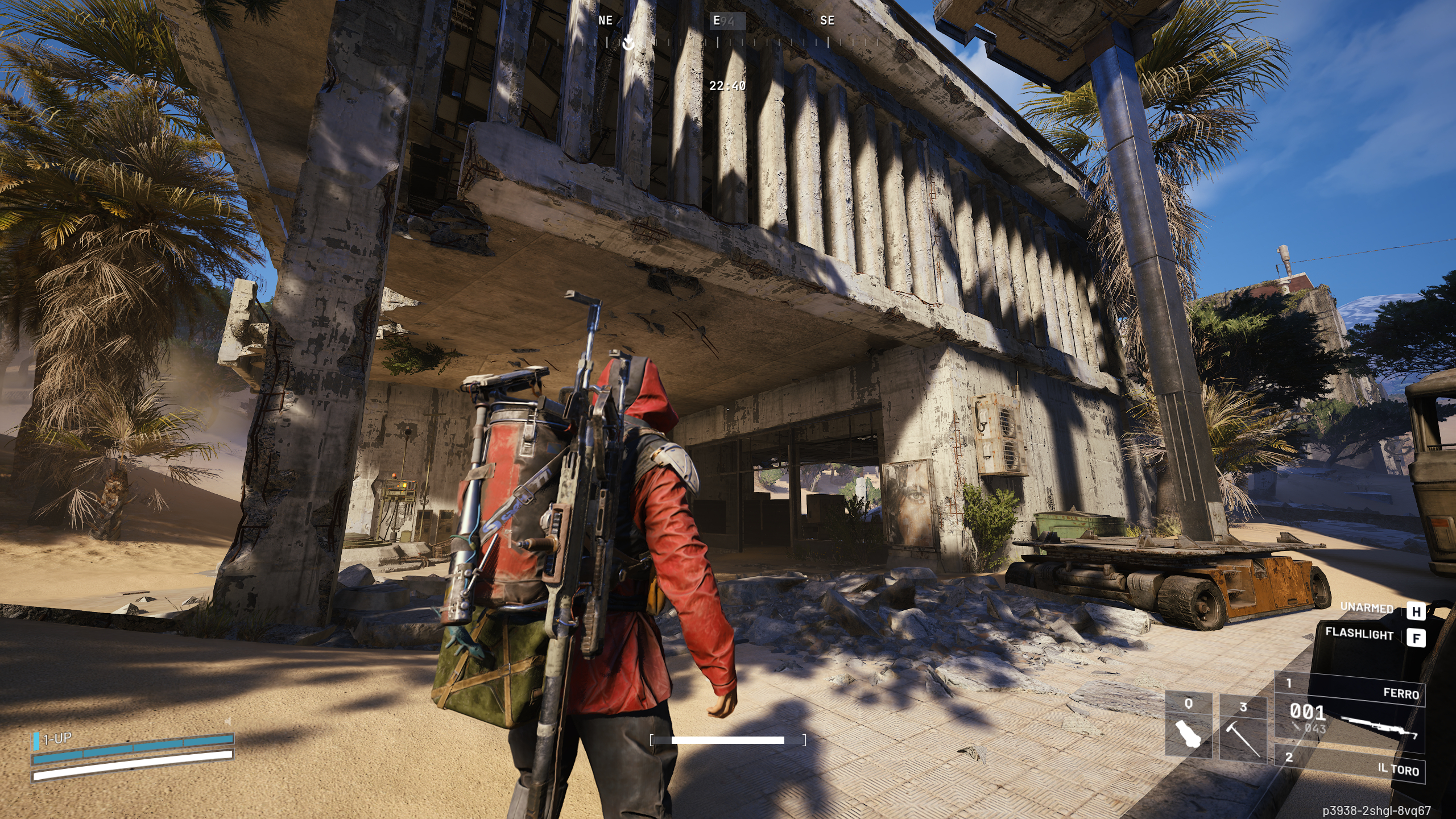 Arc Raiders Line in the Sand: A player looking at a ruined building.