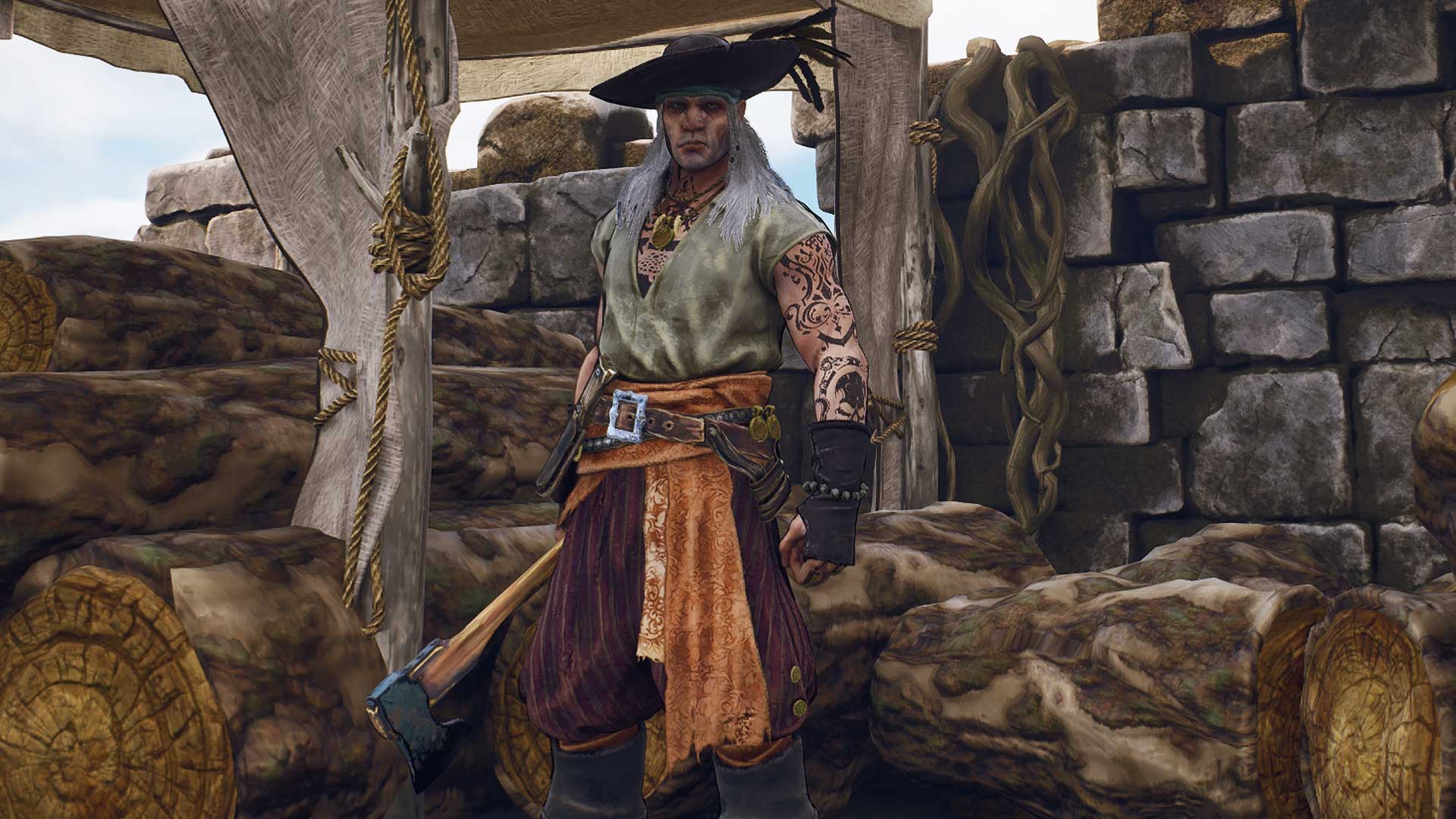 Windrose - A pirate holding an axe