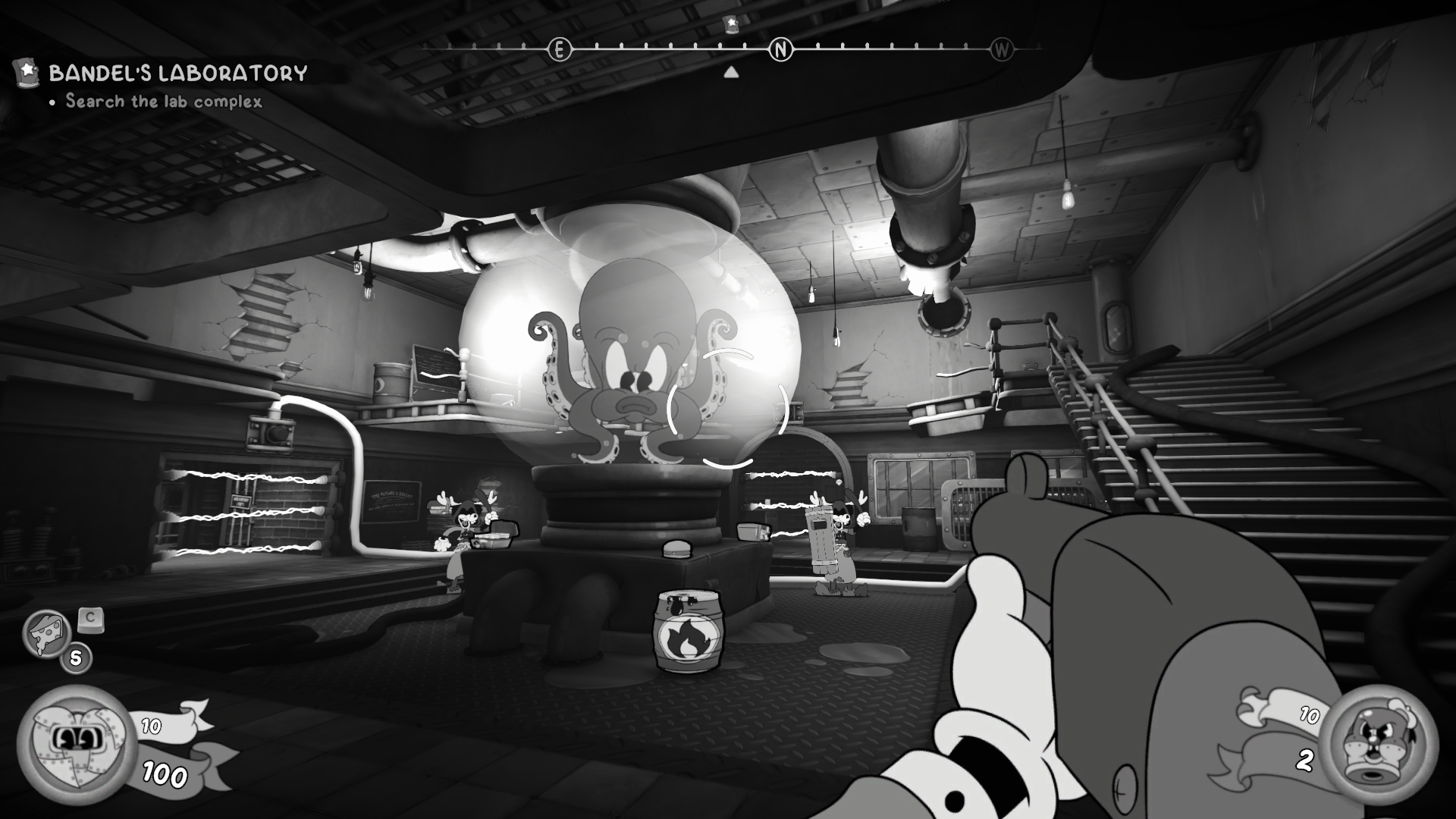 Mouse: PI For Hire, a black-and-white cartoony FPS