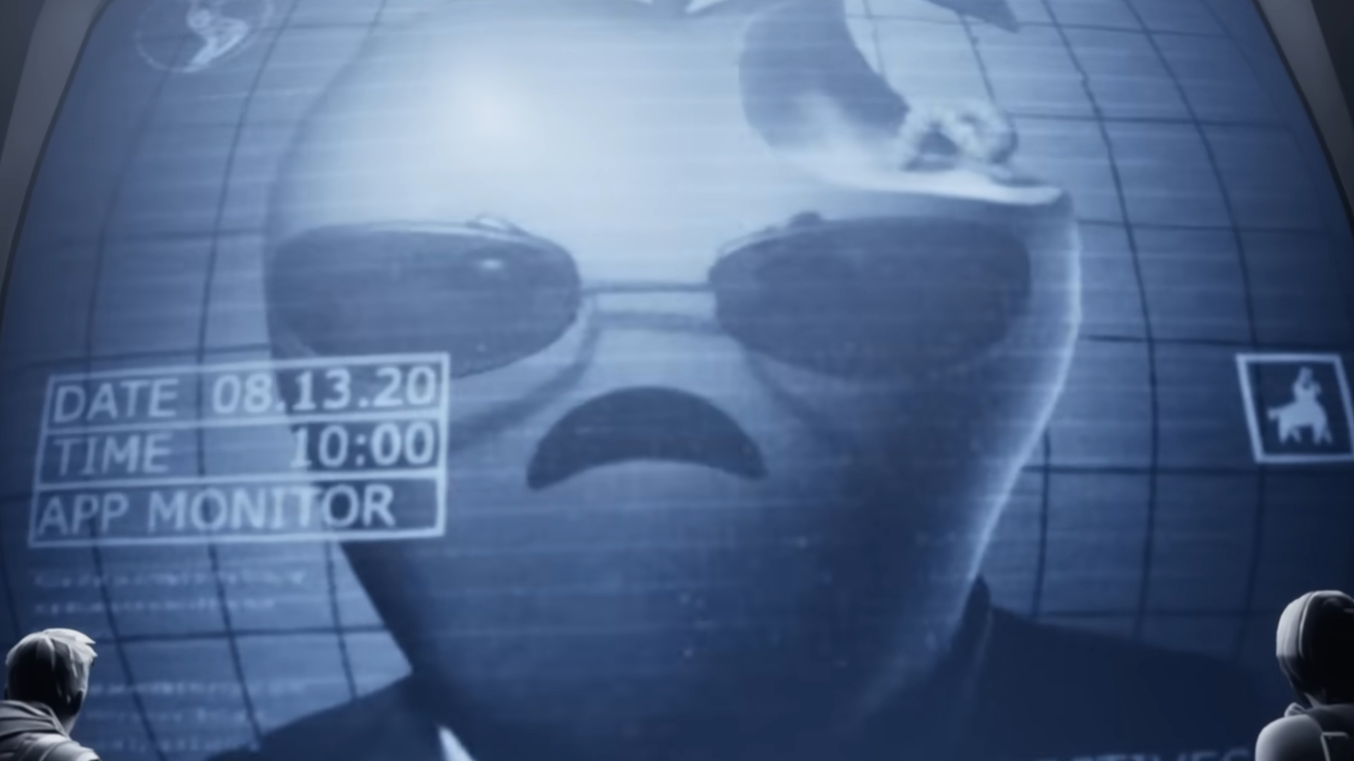 Fortnite parodying Apple's 1984 advert.