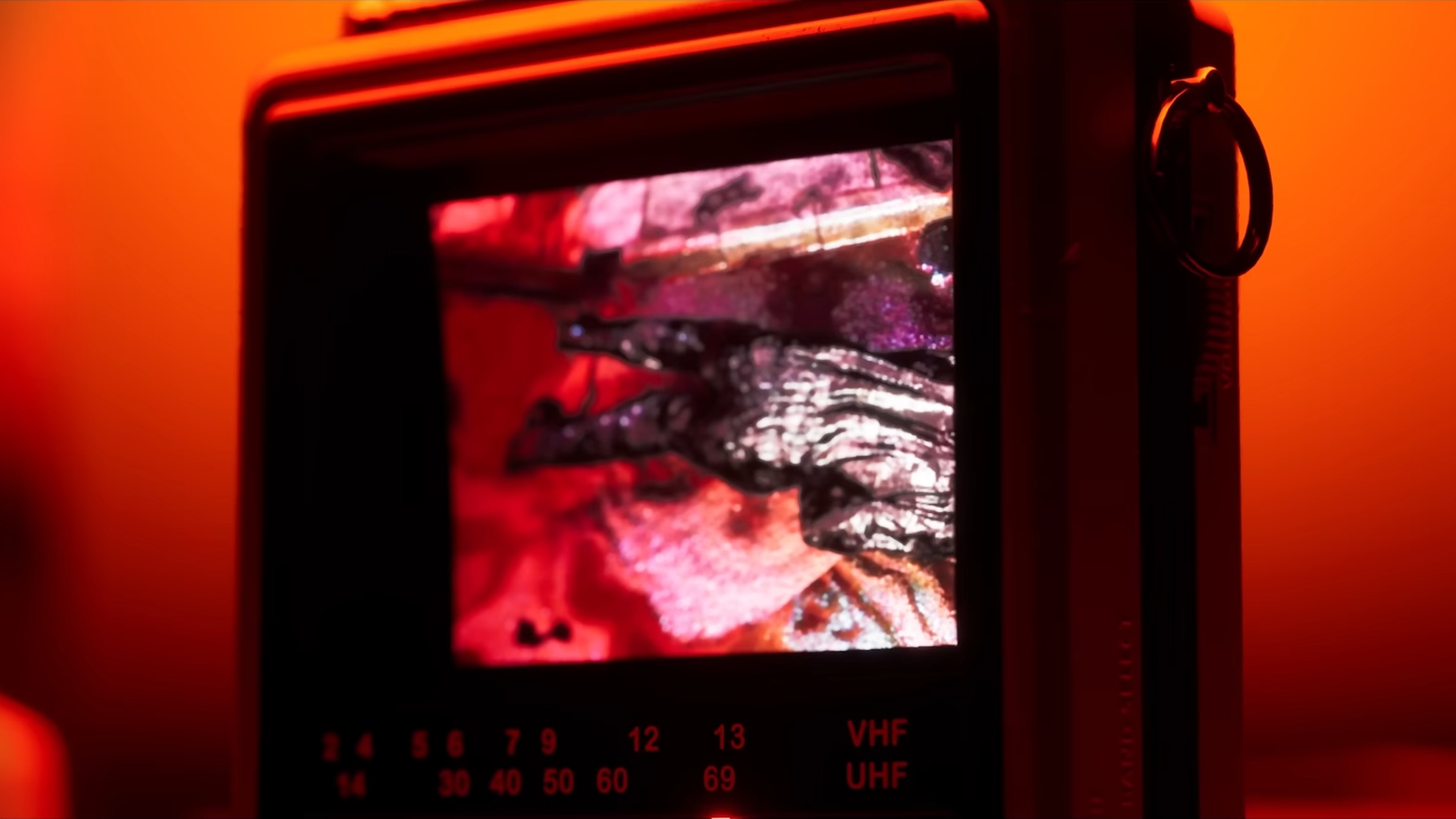 A still from Silent Hill Townfall's trailer showing a sideways image of a limping figure