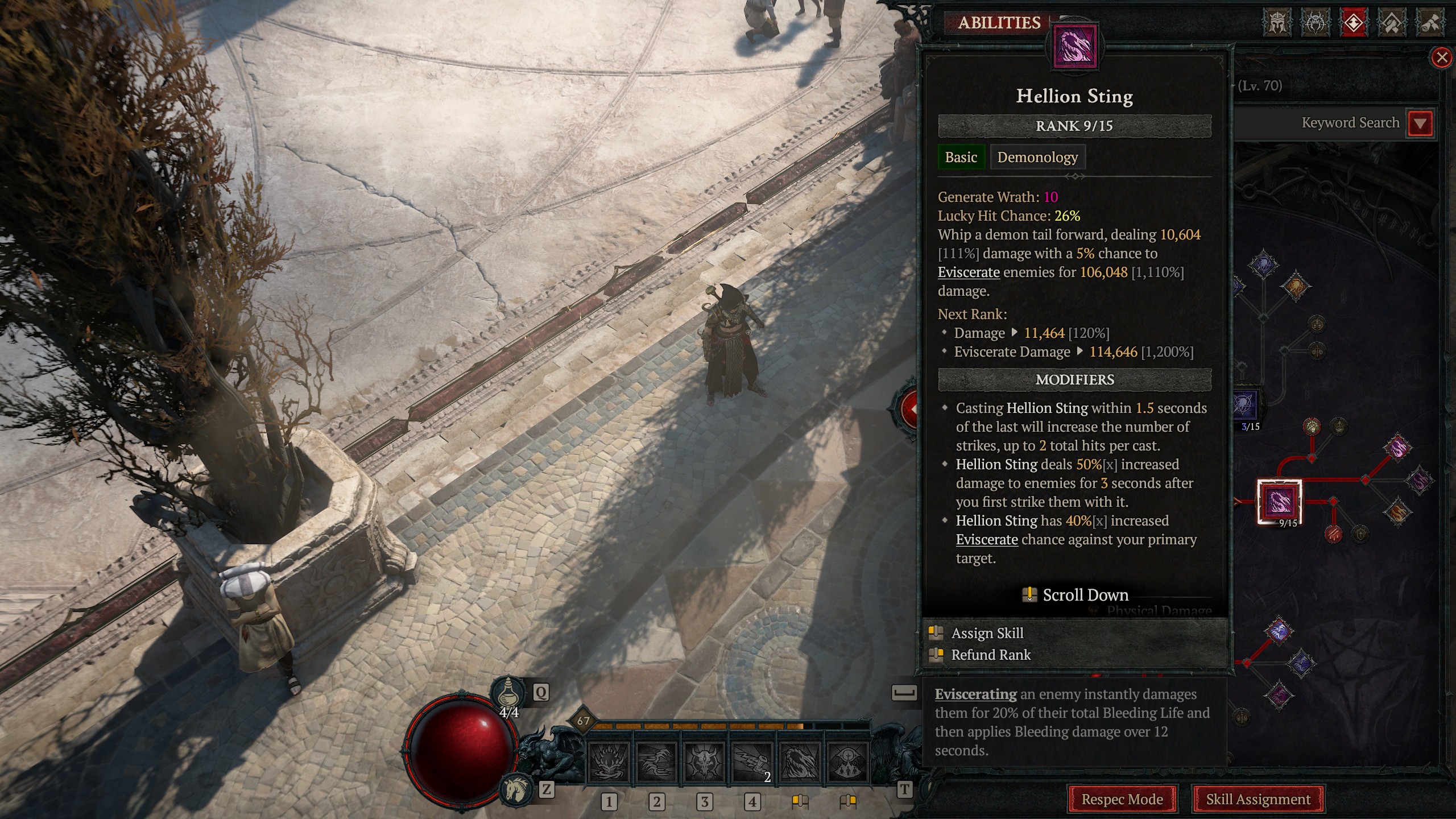 Diablo 4 Warlock build - Hellion Sting