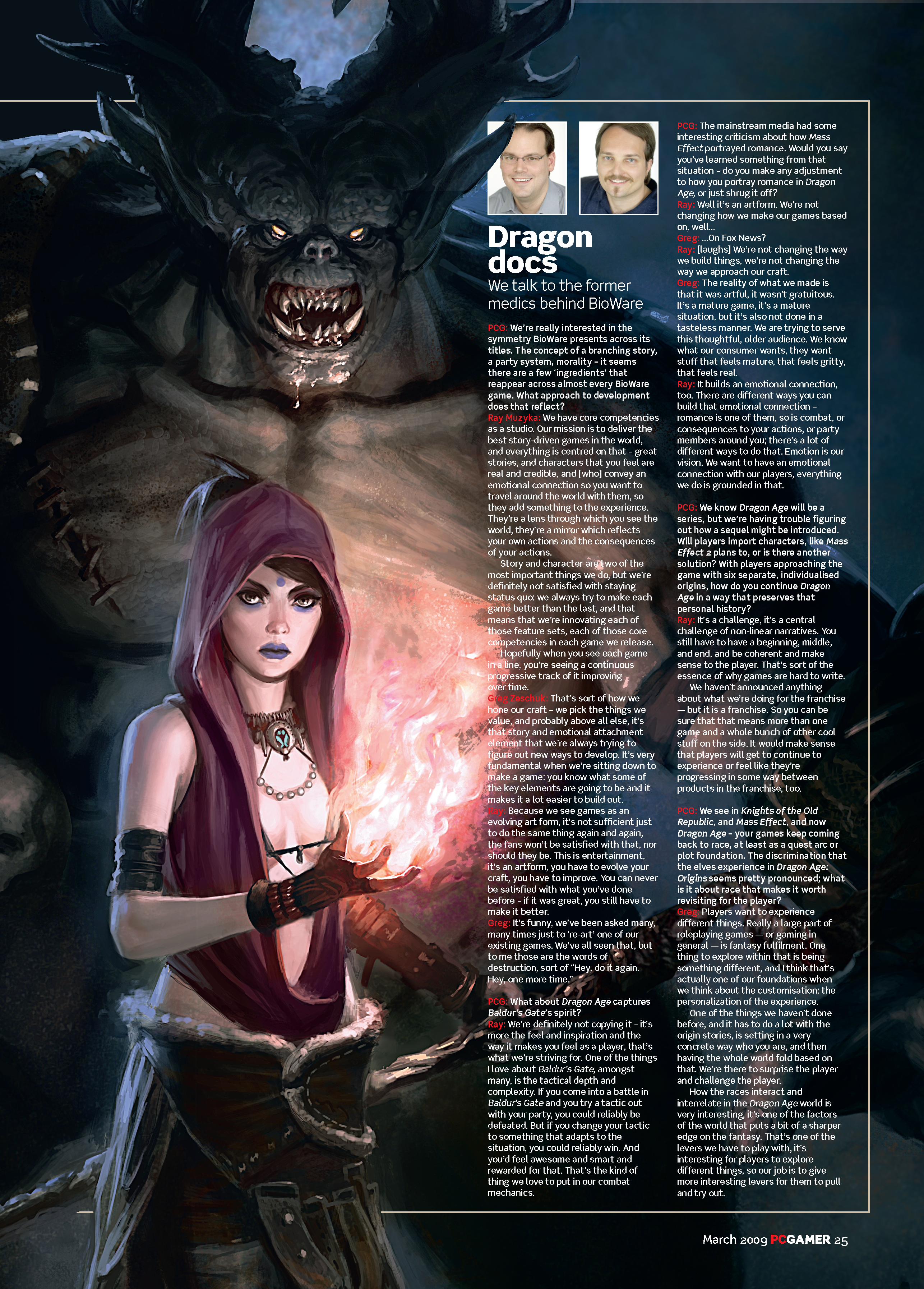 PC Gamer #198 Q&amp;A with BioWare founders